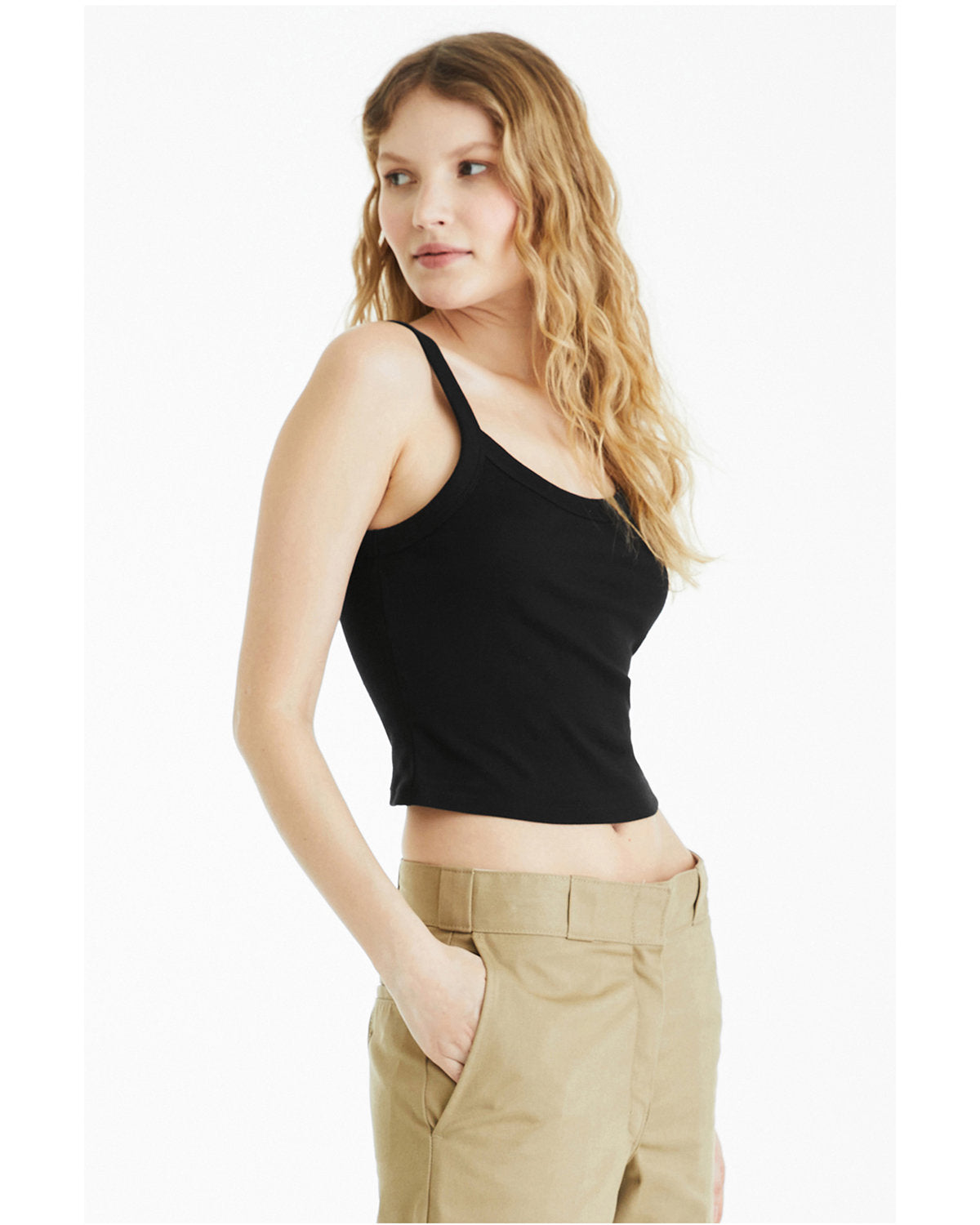 Bella + Canvas 1012BE Women's Micro Ribbed Scoop Neck Tank Top - Soft Stretchy Casual Tee for Yoga, Gym & Everyday Wear