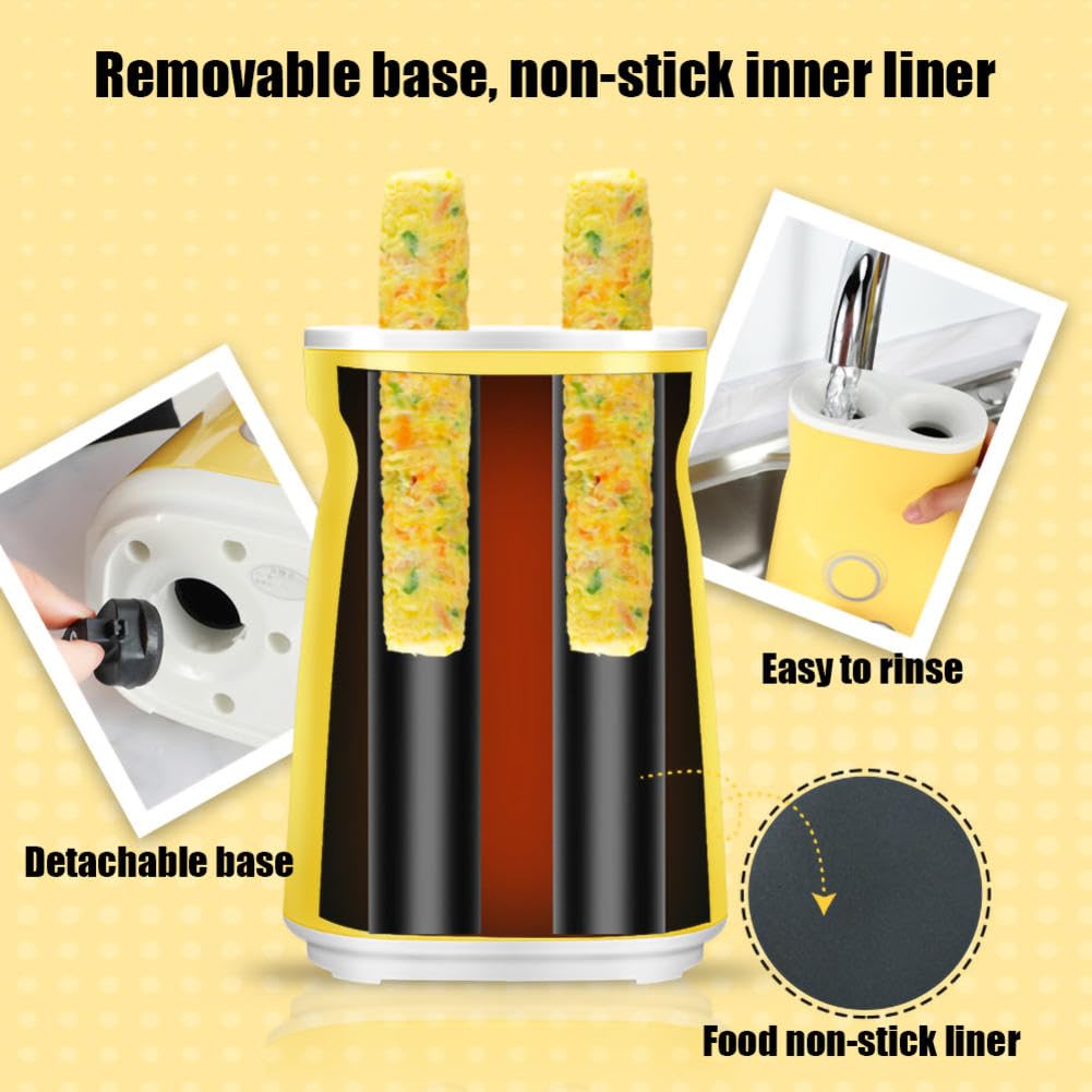 Automatic Hot Dog & Egg Roll Maker - Vertical Double Tube Cooker for Quick Snacks, Parties & Street Food Vendors | Perfect for Home, Events & Food Business