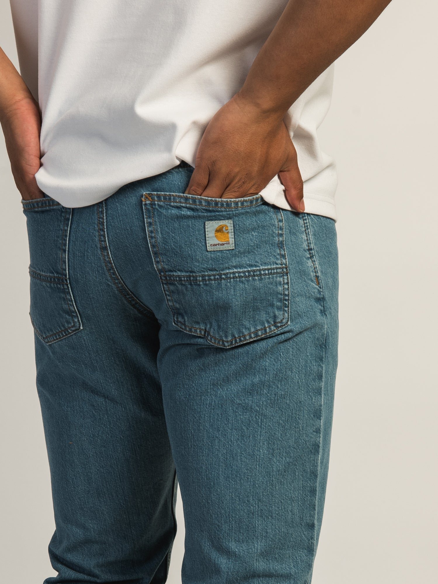 Carhartt RLXD Straight Fit Jean in Cove Wash - Durable Work Pants for Men | Perfect for Construction, Farming & Outdoor Activities