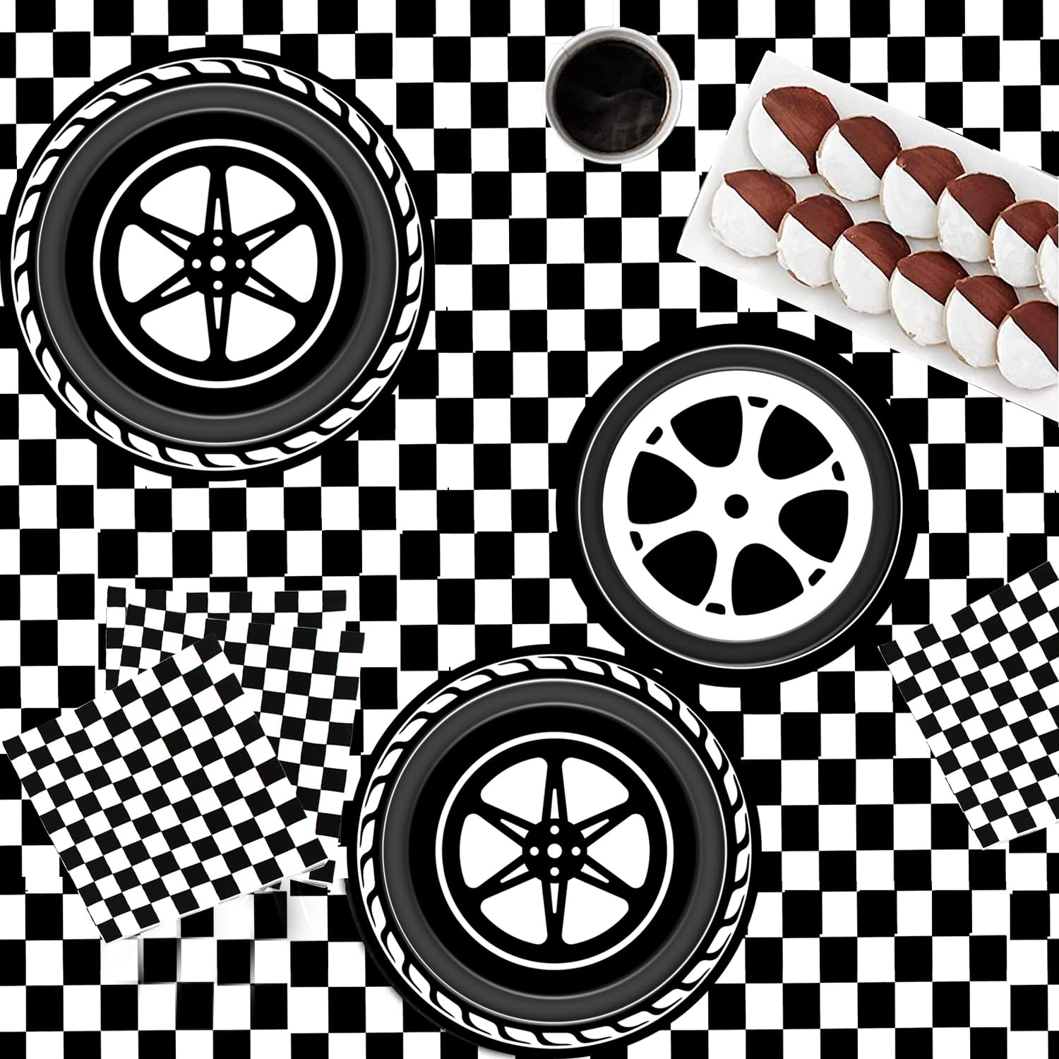 Race Car Birthday Party Supplies - Decorations, Plates & Napkins for Boys - Fast Racing Monster Truck Hot Wheels Theme - Ideal for Kids' Birthday Celebrations, Themed Parties & Car Enthusiast Events