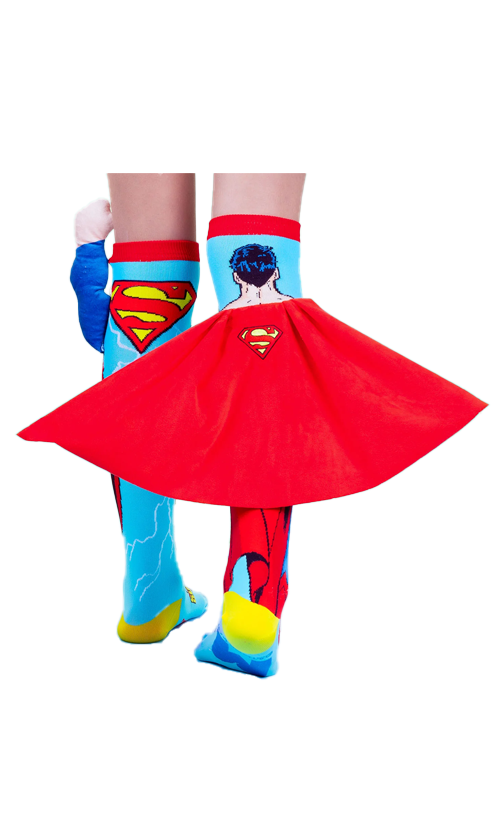 Superman Socks for Men - Official DC Comics Licensed Superhero Socks - Perfect for Cosplay, Gifts & Everyday Wear