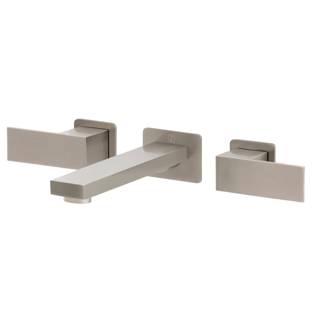 ZLINE Bliss Wall Mount Bathroom Faucet - Brushed Nickel Finish, Modern Waterfall Spout for Bathroom Sink, BLS BFW BN - Perfect for Spa, Hotel, and Luxury Home Bathrooms