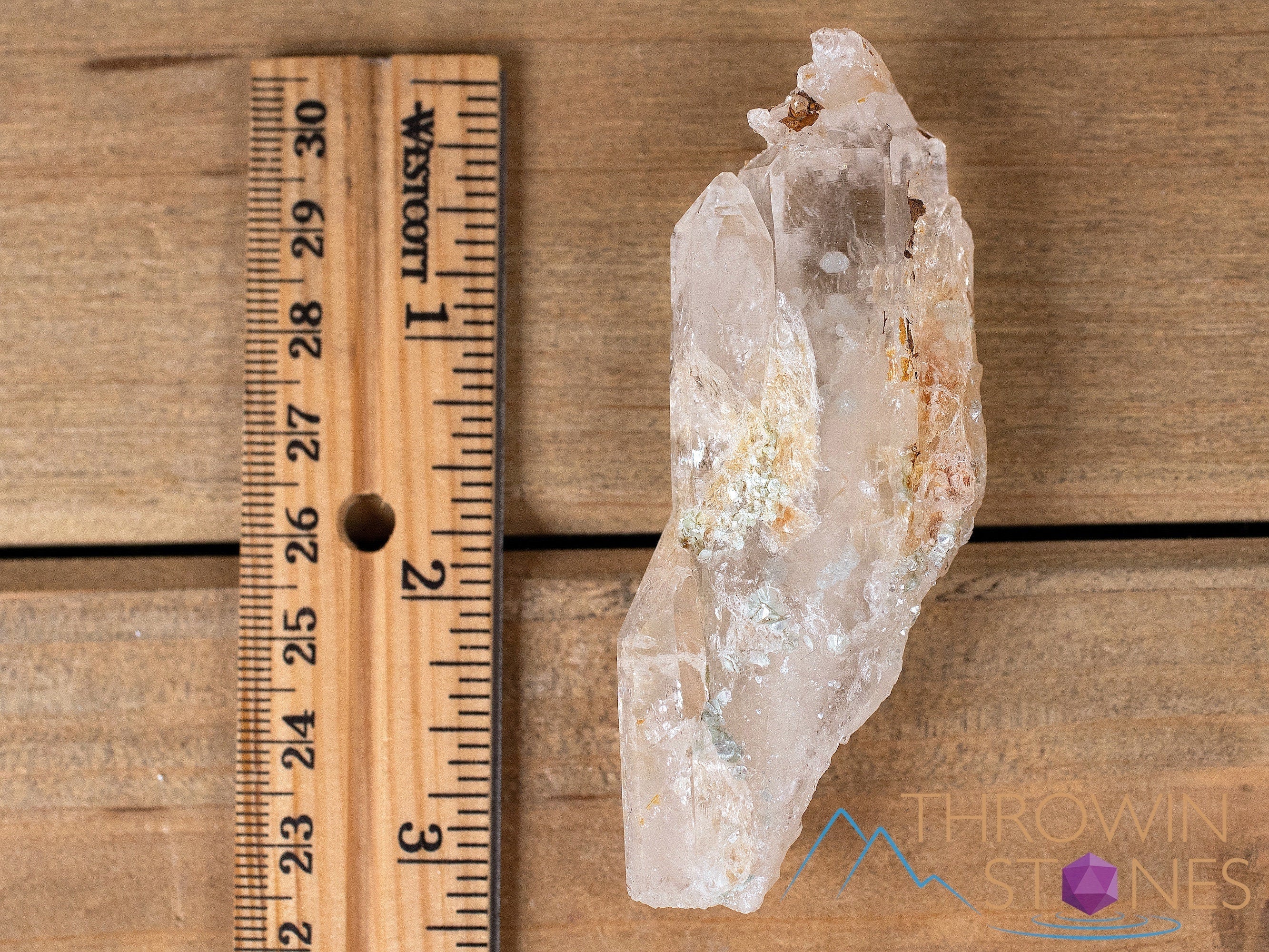 Natural COOKEITE in Clear QUARTZ Raw Crystal - Healing Stone for Home Decor, Housewarming Gift, and Spiritual Energy | Perfect for Meditation, Feng Shui, and Crystal Collection
