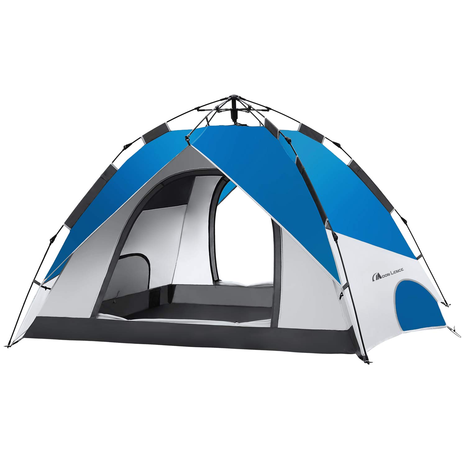 MOON LENCE 4 Person Pop Up Instant Tent - Automatic Setup Family Camping Tent, Waterproof & Windproof Portable Tent for Outdoor Adventures, Hiking, Beach, and Backpacking