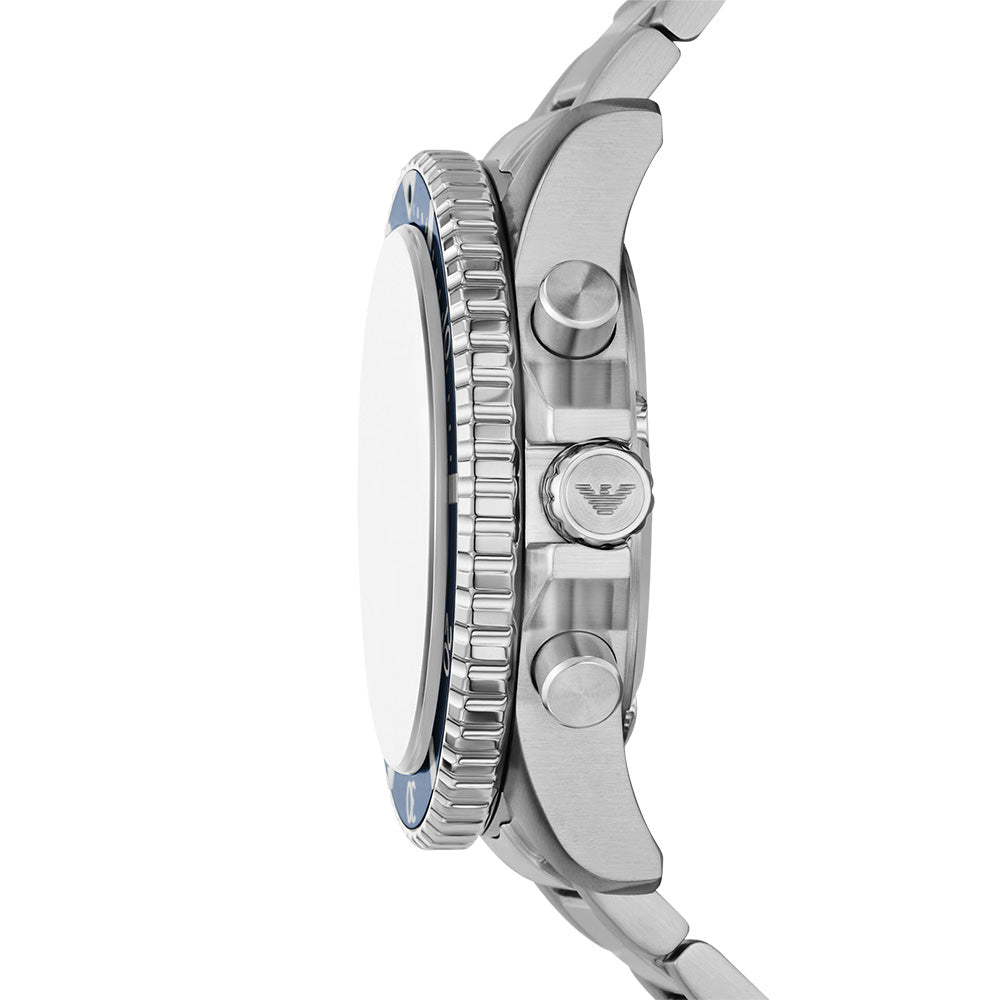 Emporio Armani AR11681 Men's Solar Chronograph Watch - Waterproof Luxury Timepiece for Business, Travel & Outdoor Adventures