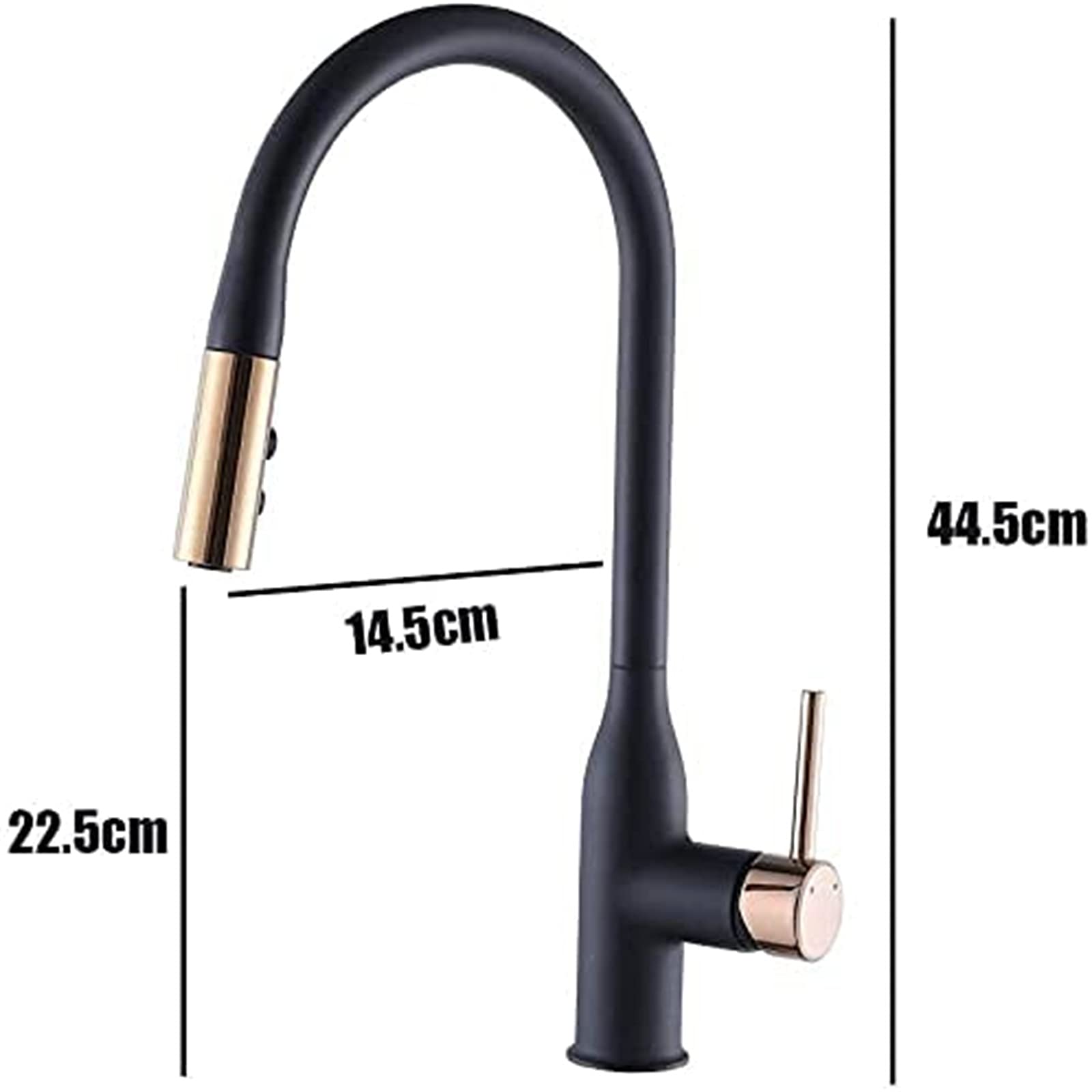 CHLDDHC One-Hand Stainless Steel Kitchen Sink Faucet with Pull-Out Sprayer, 360° Rotation & 2 Spray Modes for Hot/Cold Water - Perfect for Modern Home Cooking and Dishwashing