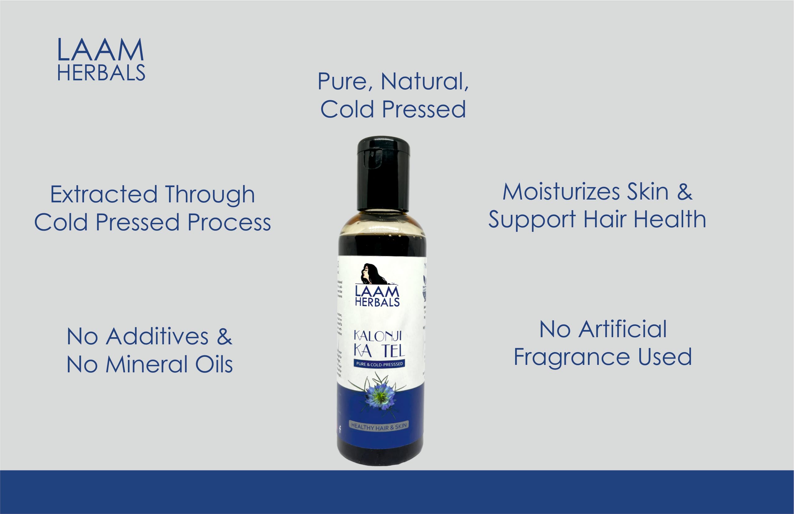 Organic Cold Pressed Black Seed Oil (Kalonji Ka Tel) for Hair Growth, Skin Care & Health Benefits | USDA Certified, Pure & Natural | Perfect for Daily Wellness, Massage & Aromatherapy