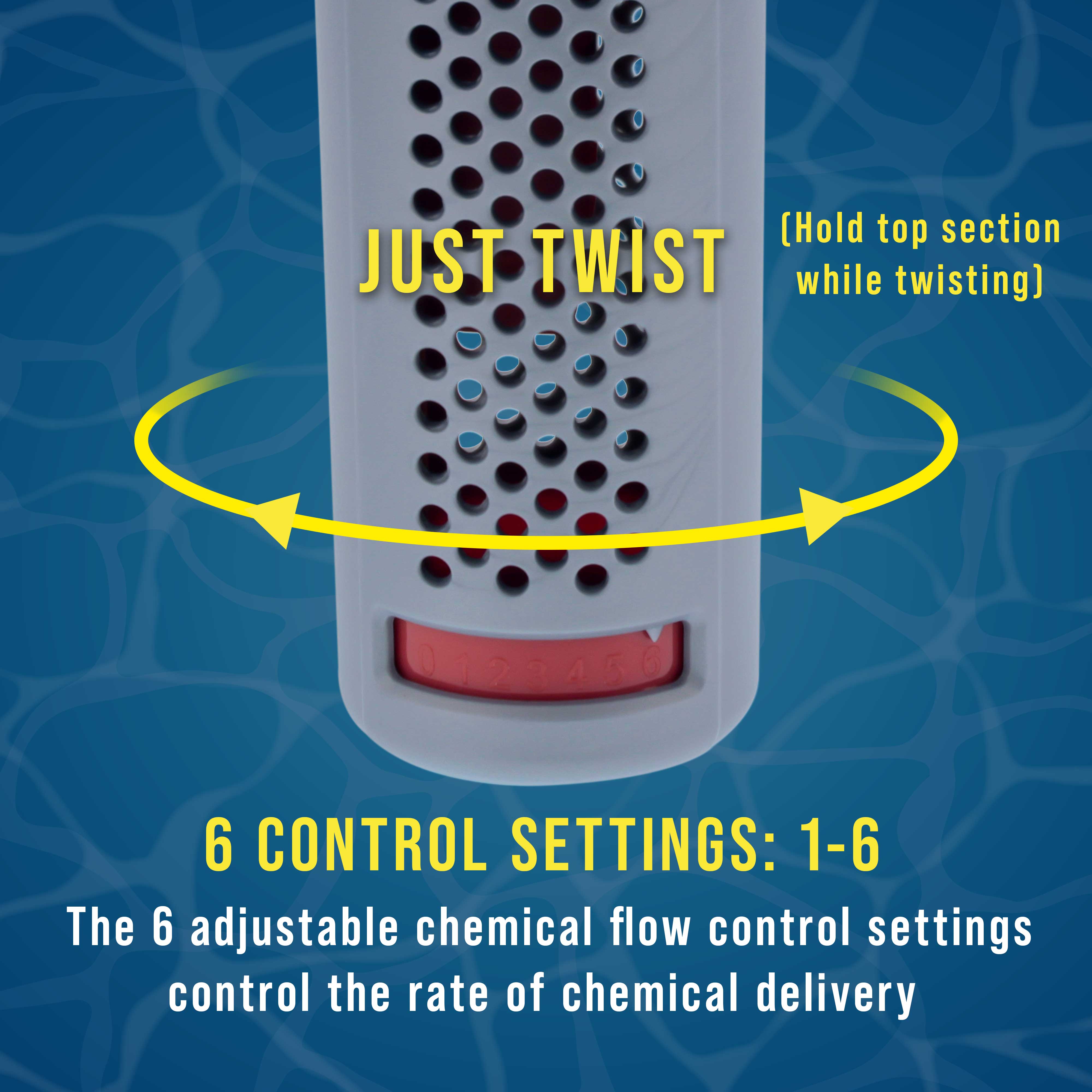 Floating Spa & Hot Tub Chlorine Dispenser - Duck Design for Small Pools | Holds 1 Tablet, 6 Flow Settings | Perfect for Backyard Relaxation & Pool Maintenance