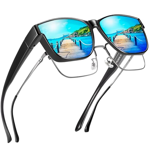 A12 Glossy Black Frame/Blue Mirrored Lens