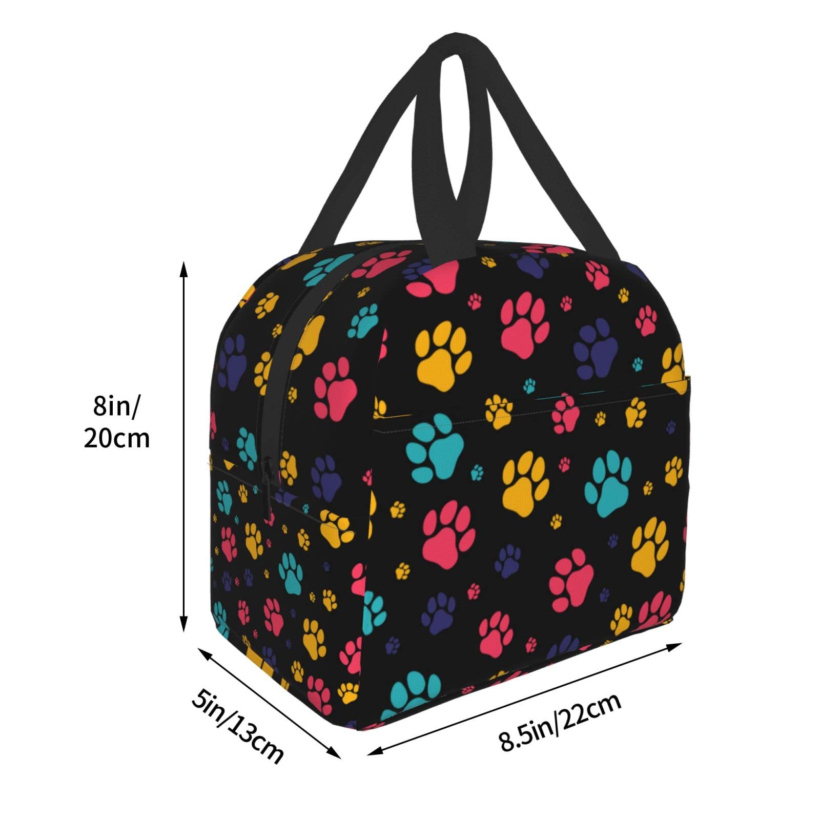 Cute Dog Paws Insulated Lunch Box - Reusable & Portable Meal Container for Men & Women - Perfect for Work, Travel, Picnic & Outdoor Activities
