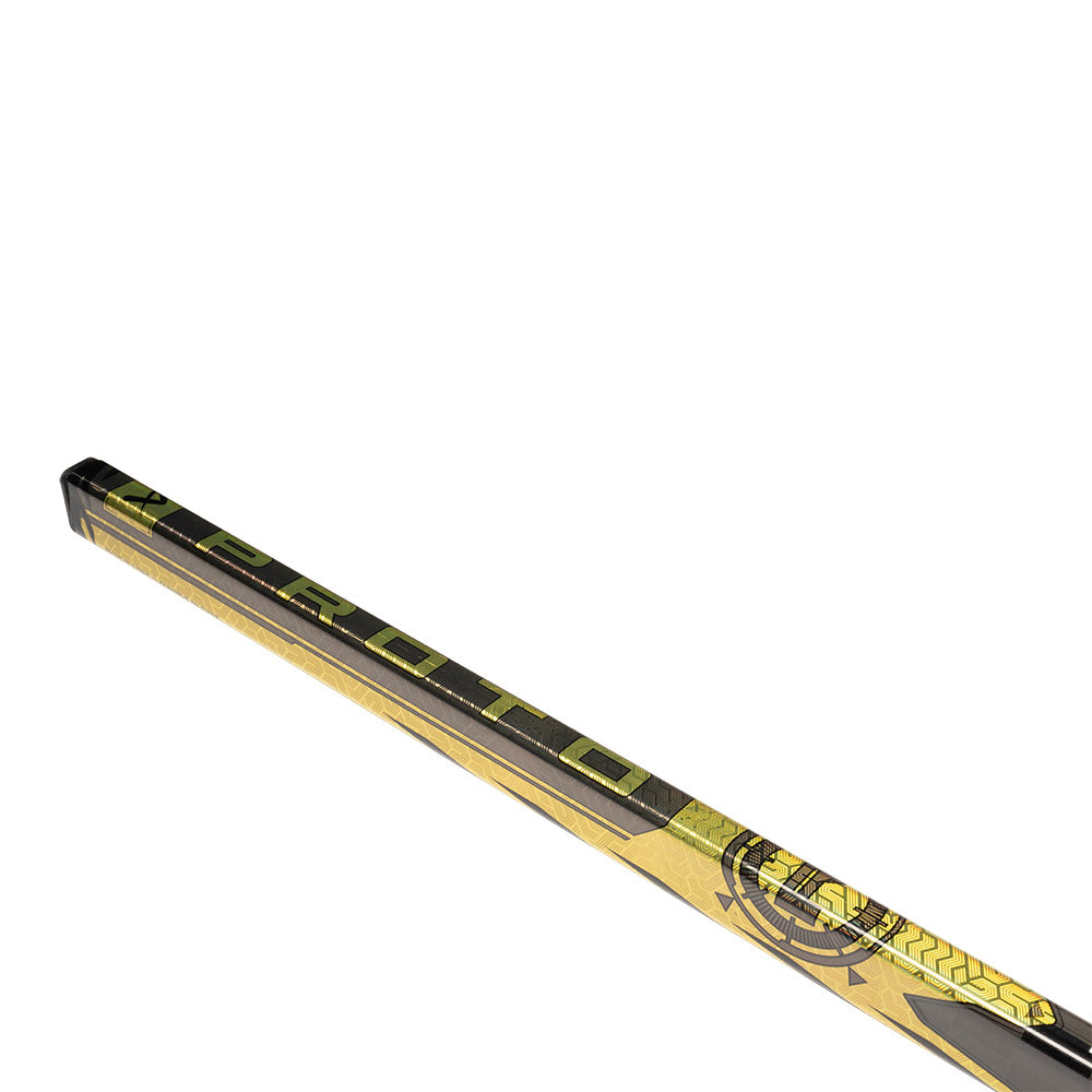 Bauer PROTO R Gold Senior Ice Hockey Stick - Lightweight Carbon Fiber Hockey Stick for Men & Women - Perfect for Competitive Play & Training