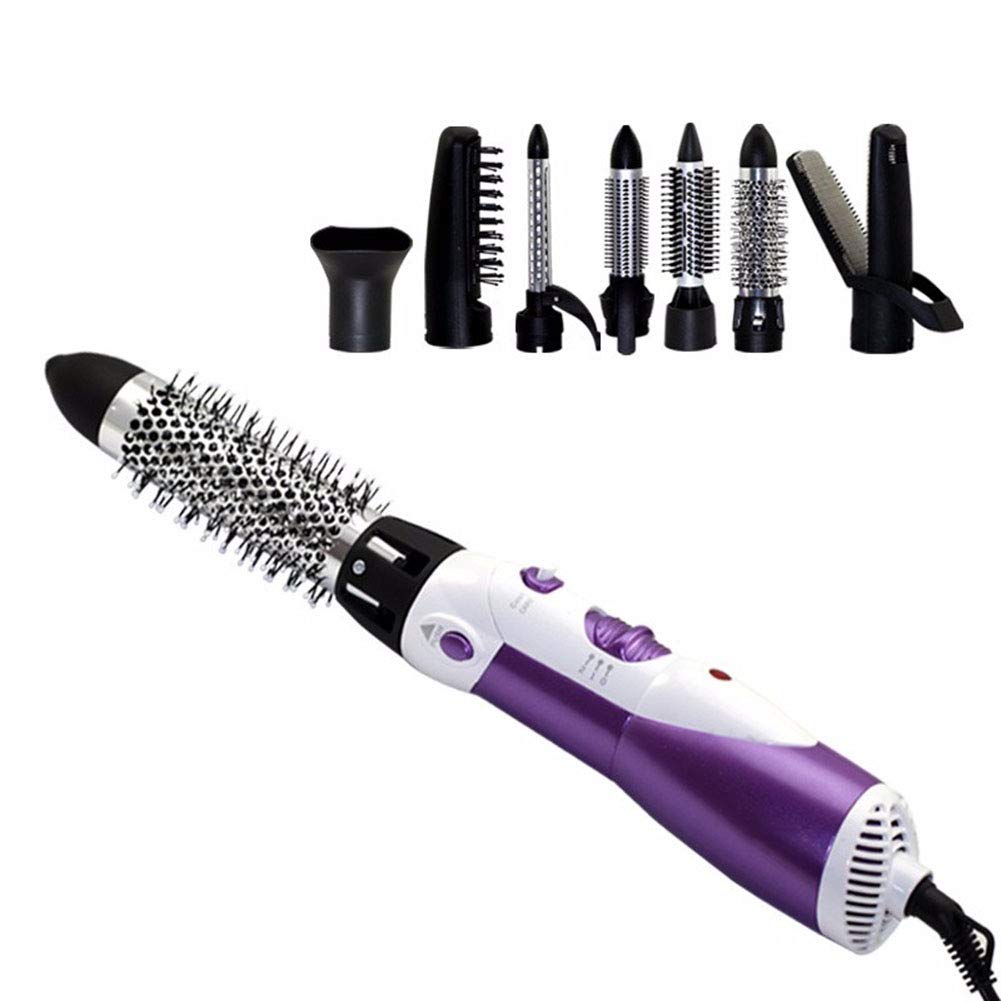 7-in-1 Electric Hair Comb - Blow Dryer Brush, Curling Wand, Straightener & Rollers for Salon-Quality Styling at Home | Perfect for Daily Hair Care, Travel & Professional Styling