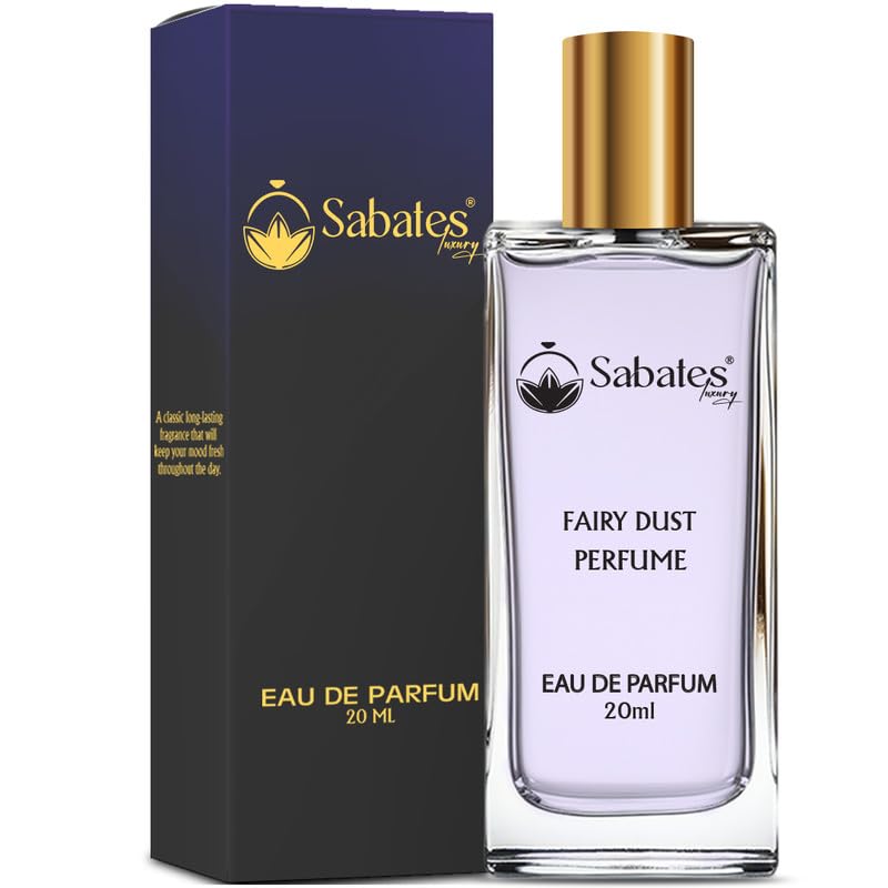 Sabates Fairy Dust Perfume for Women - Long Lasting Beachy Fragrance Eau de Parfum (20ml) | Floral Citrus Scent for Summer, Vacation & Everyday Wear