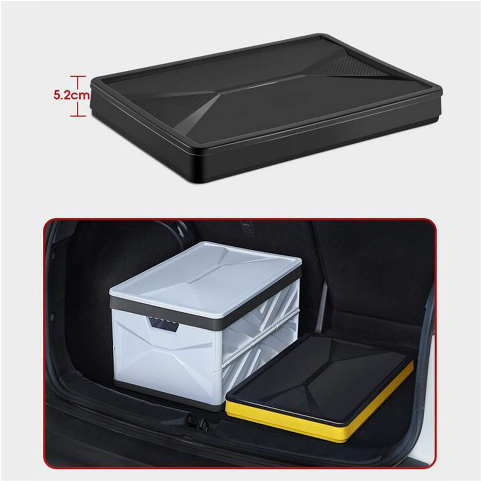 Collapsible Plastic Storage Bins - Foldable 55L Storage Box for Camping, Travel, Home & Office Organization (Black) - Space-Saving Solution for Clothes, Toys & Gear