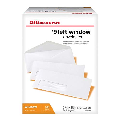 Office Depot® #9 Window Envelopes - 3 7/8