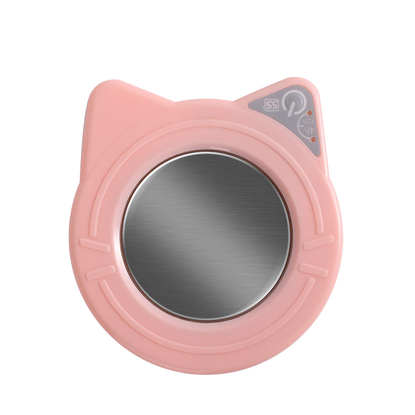 Youngnet Automatic Temperature Control Cat-Shaped Coffee Mug - 55°C Constant Heat, Intelligent Design, Cute Small Appliance for Women (Pink, One Size) - Perfect for Office, Home & Gift Giving