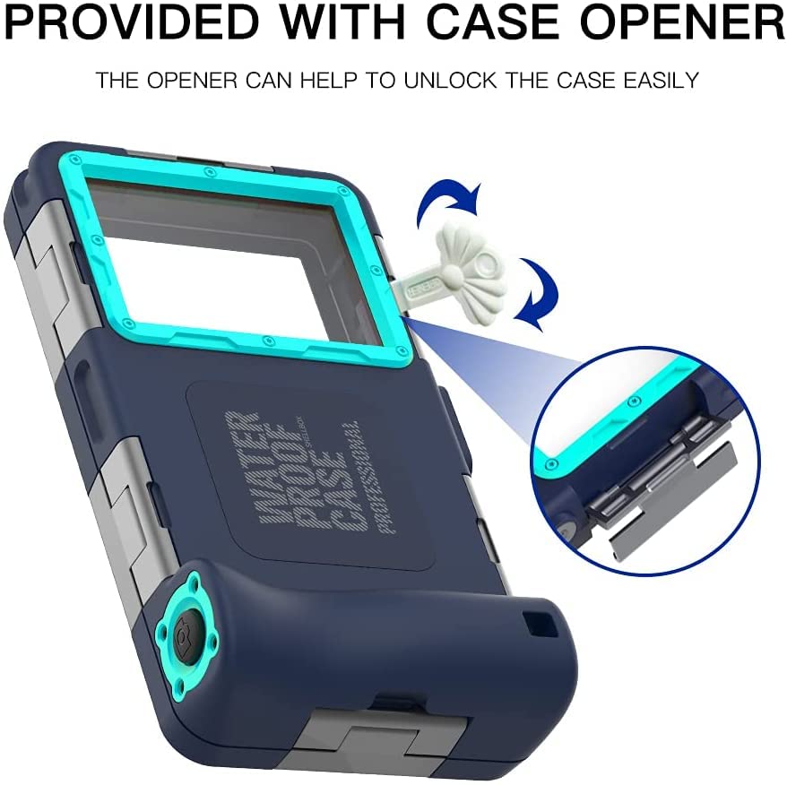 Nisso Waterproof Underwater Phone Case for iPhone 16/15/14/13/12/11 Pro Max Mini XR/X/XS & Samsung Galaxy S24/S23/S22/S21 Ultra Plus - 50ft/15m Deep Snorkeling & Diving Protection with Photo/Video Capability (Teal) - Perfect for Beach Vacations, Pool Parties & Underwater Adventures