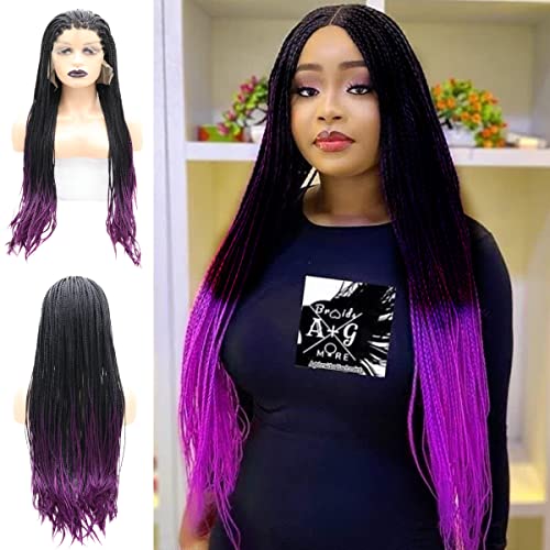 Purple Braided Wigs