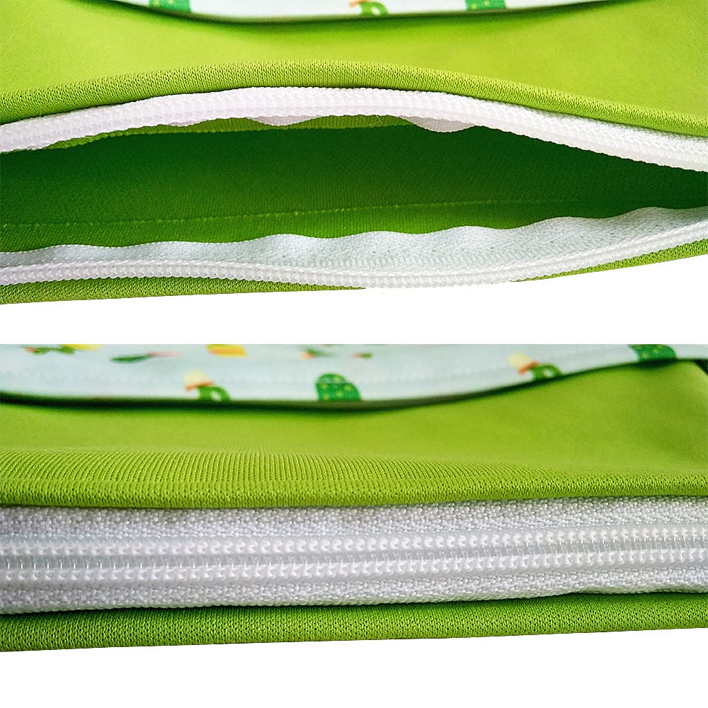 Waterproof Wet Dry Bags for Baby Cloth Diapers - 4 Pack Reusable Travel Storage Bags for Gym, Pool, Daycare & Soiled Baby Items - Perfect for Swim Lessons, Beach Trips & Diaper Changes
