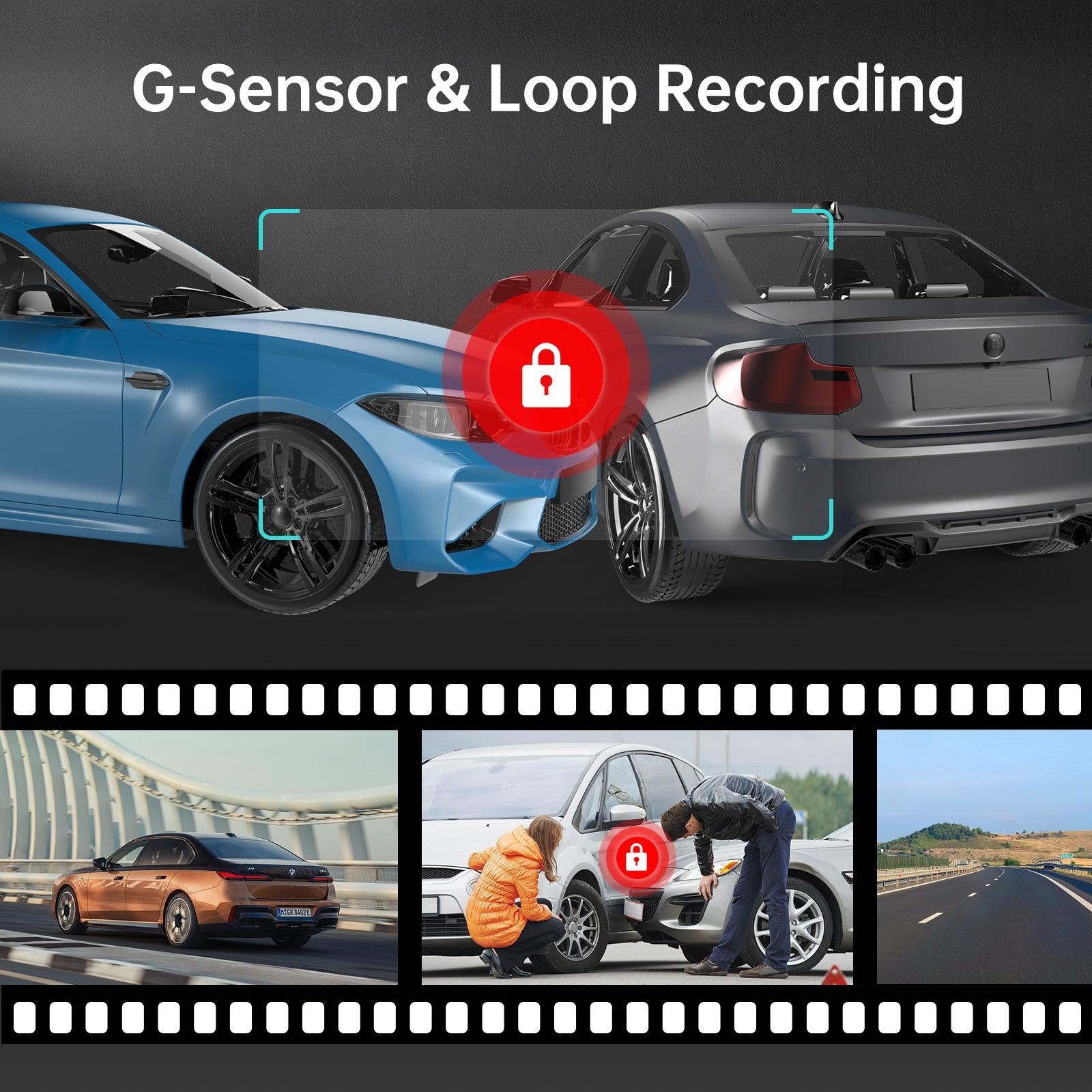 AZDOME M300 1CH 1296P HD Dash Camera with Voice Control, 24H Parking Mode, Loop Recording - Perfect for Night Driving, Uber/Lyft, and Fleet Vehicle Security Monitoring