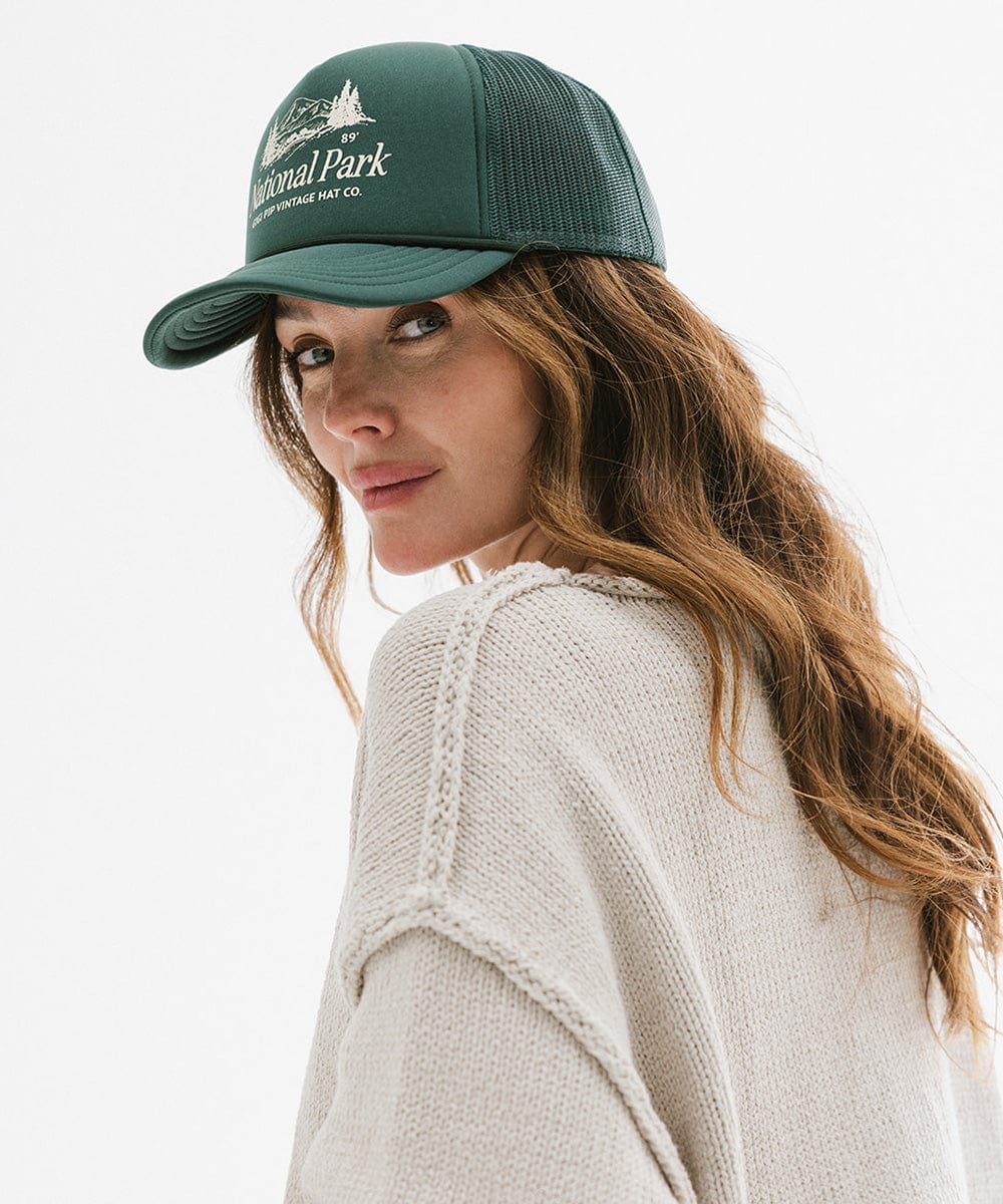 National Park Foam Trucker Hat - Comfortable Adjustable Snapback Cap for Outdoor Adventures, Hiking & Travel