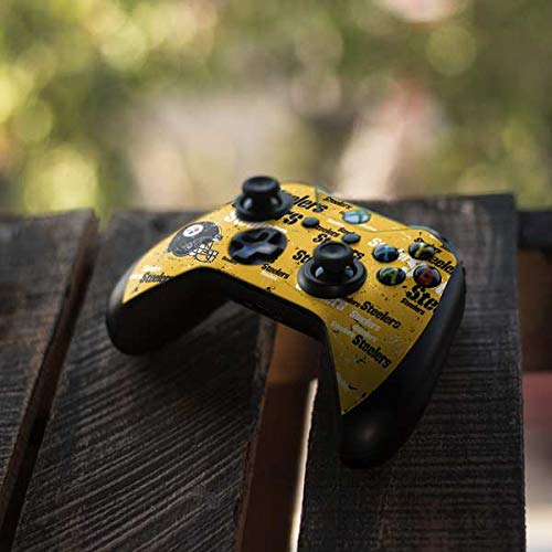 Officially Licensed NFL Pittsburgh Steelers Gaming Skin for Xbox One X Controller - Durable Decal with Blast Design - Perfect for Gaming Enthusiasts & Sports Fans