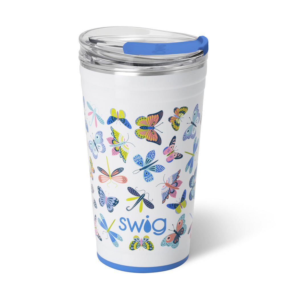24oz Butterfly Bliss Party Cup - Colorful Plastic Drinking Cup for Parties, Events & Celebrations - Perfect for Cocktails, Mocktails & Beverages at Birthday Parties, BBQs & Outdoor Gatherings