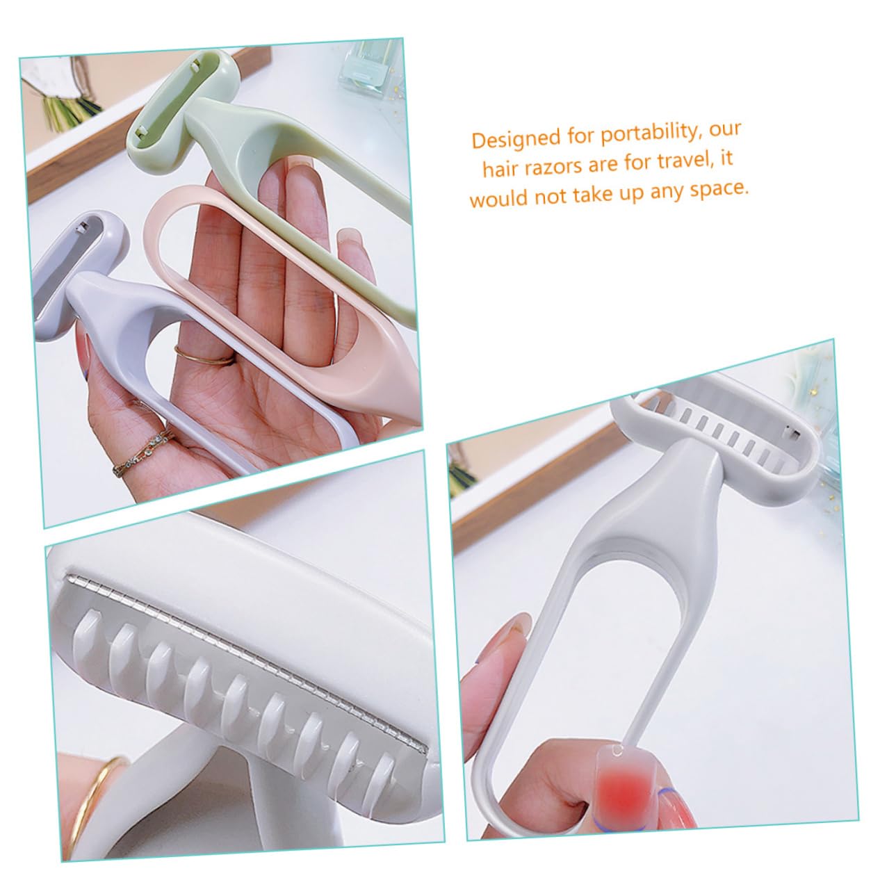 Beaupretty 2-Pack Manual Body Hair Trimmer & Clothes Shaver - Grey Blade Armpit Razor for Women | Smooth Skin & Fabric Care | Perfect for Travel, Gym & Sensitive Areas
