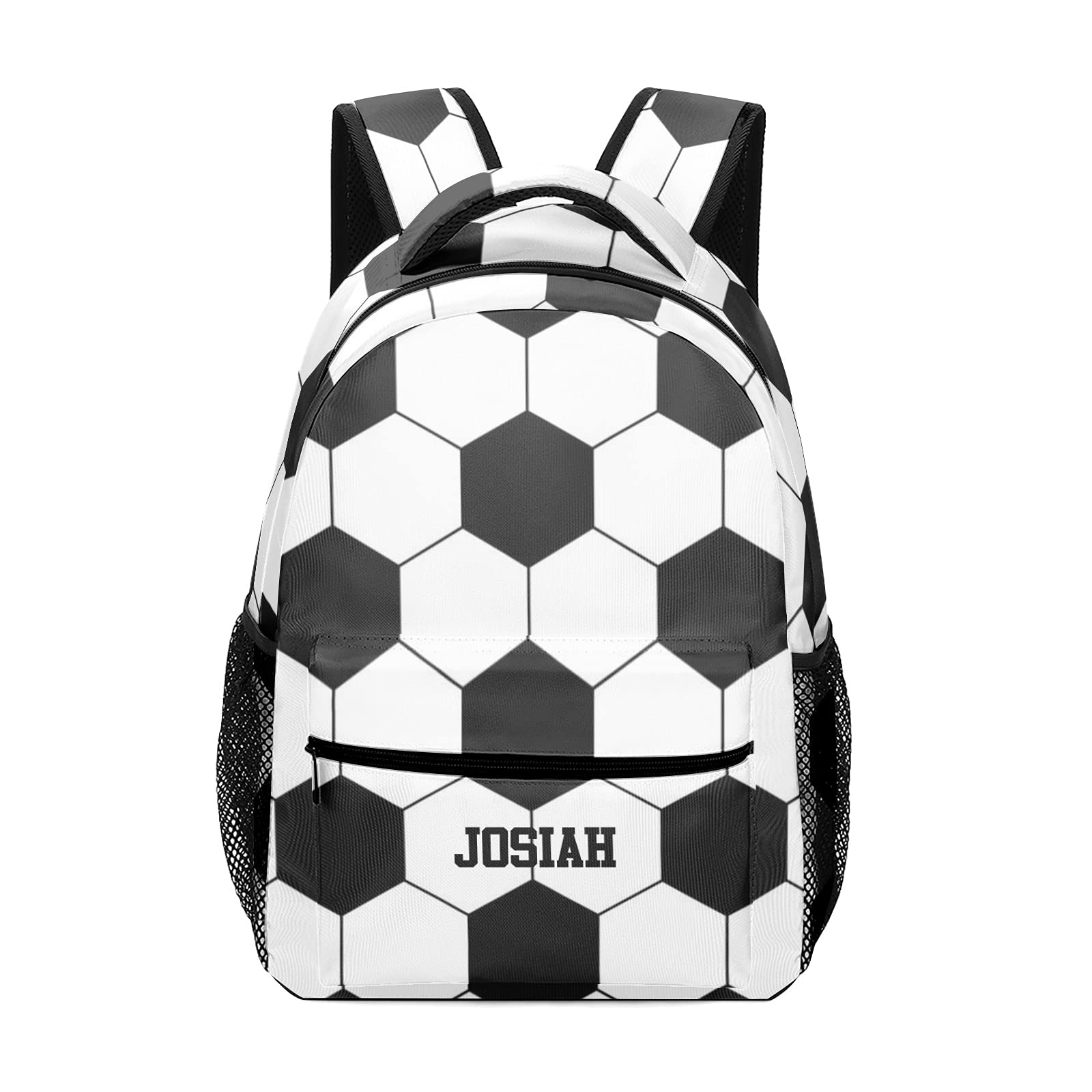 Custom Soccer Ball Print Backpack for Kids & Teens - Durable School Backpack for Boys & Girls - Lightweight Travel Bag for Students (Perfect for School, Sports, Travel & Daily Use)