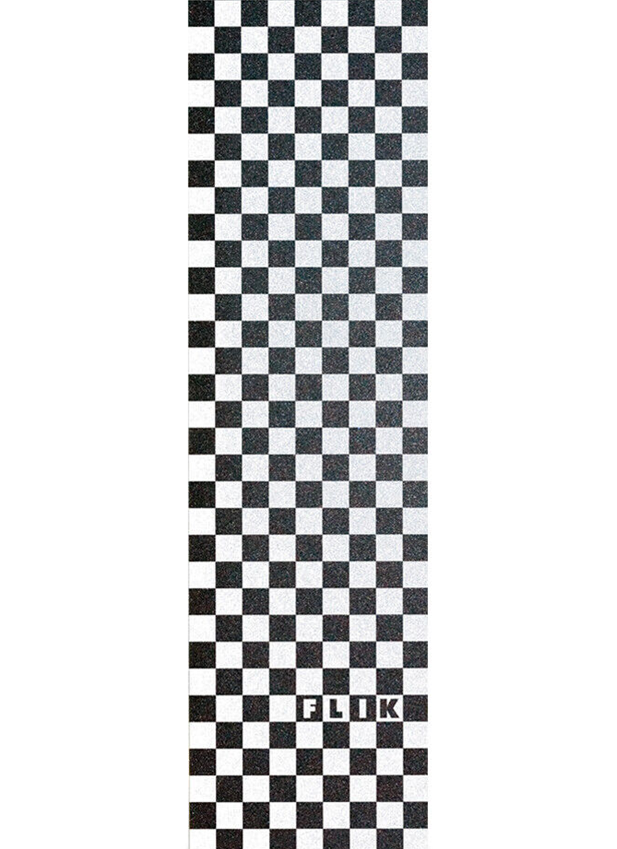 Flik Checkered Grip Tape - Premium Skateboard Grip Tape with Strong Adhesive - Non-Slip Grip for Skateboards, Longboards & Scooters - Perfect for Street Skating, Tricks & Commuting