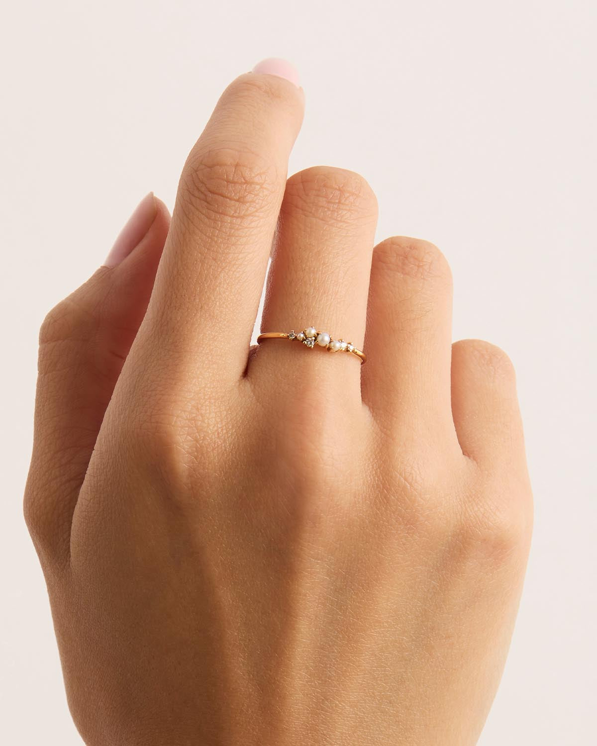 14K Solid Gold Tranquillity Diamond Ring for Women - Elegant Stackable Wedding Band, Anniversary Gift, Promise Ring - Perfect for Everyday Wear & Special Occasions