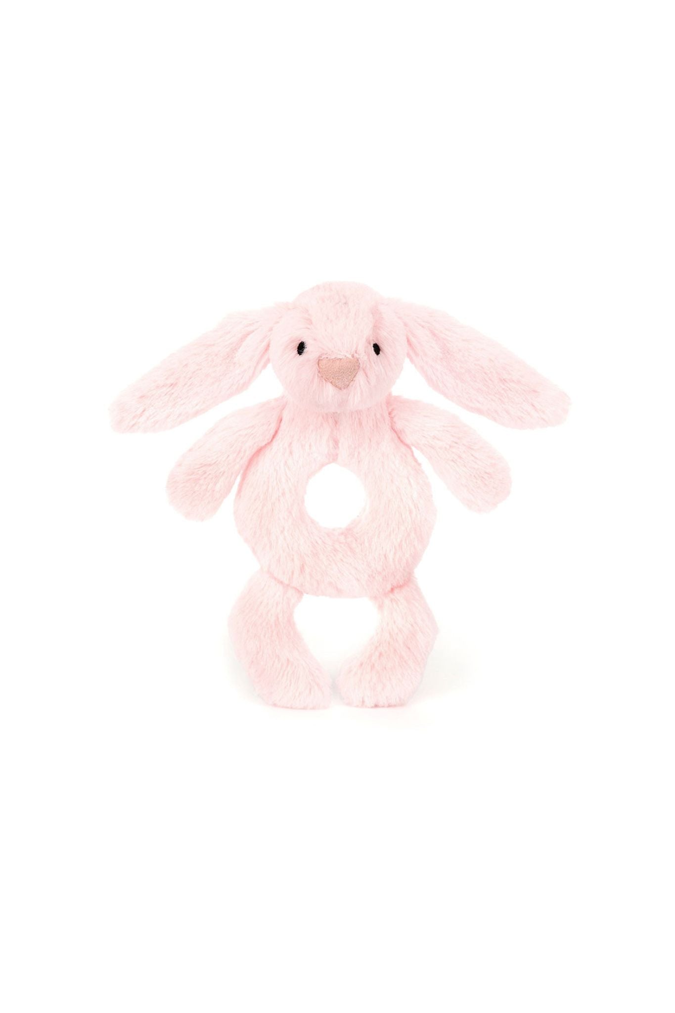 Jellycat Bashful Pink Bunny Ring Rattle - Soft Plush Baby Teether Toy for Newborns & Infants | Perfect for Soothing, Sensory Play & Nursery Decor