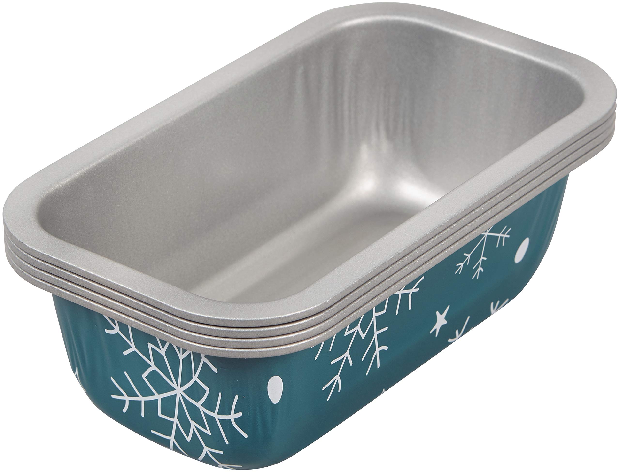 Mini Loaf Pan Snowflake Design - Nonstick Baking Pan for Holiday Cookies, Bread & Muffins - Perfect for Christmas Baking, Gift Giving & Winter Desserts