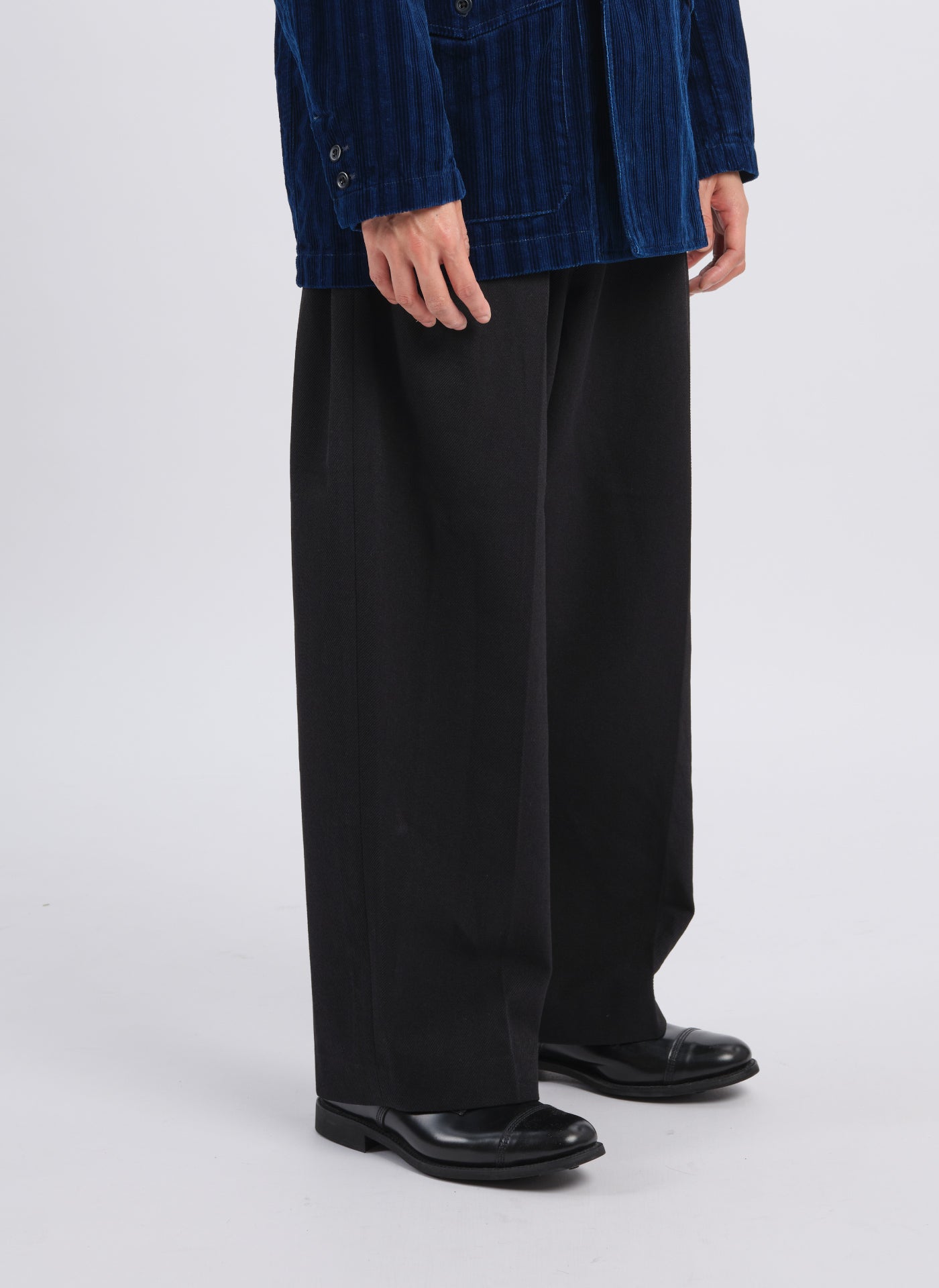 Solotex Gabardine Work Pleated Wide Leg Pants (P17) - Comfortable & Stylish Office Wear for Women