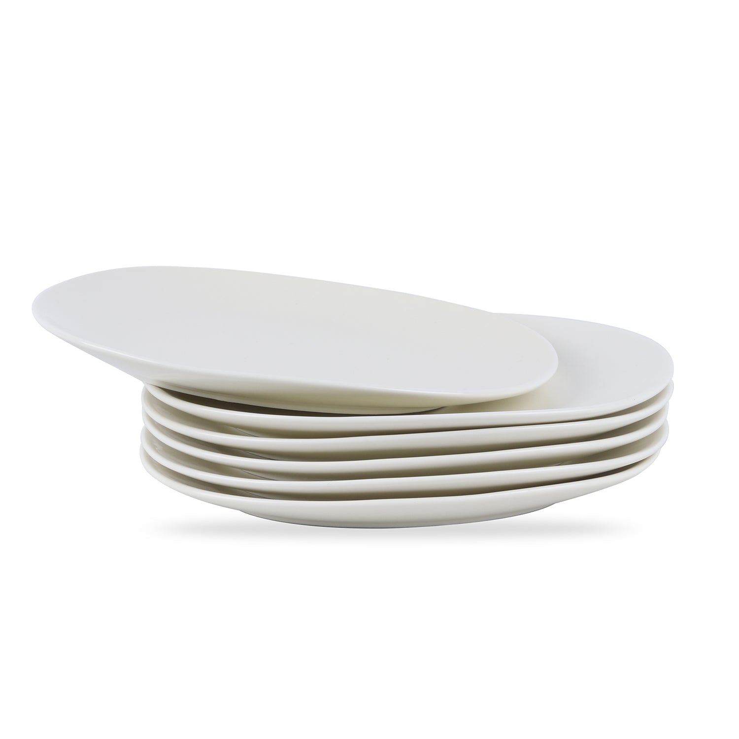 Delilah Porcelain Salad Plate Set of 6 - Elegant Dinnerware for Fine Dining, Parties & Home Decor | Dishwasher Safe & Chip Resistant