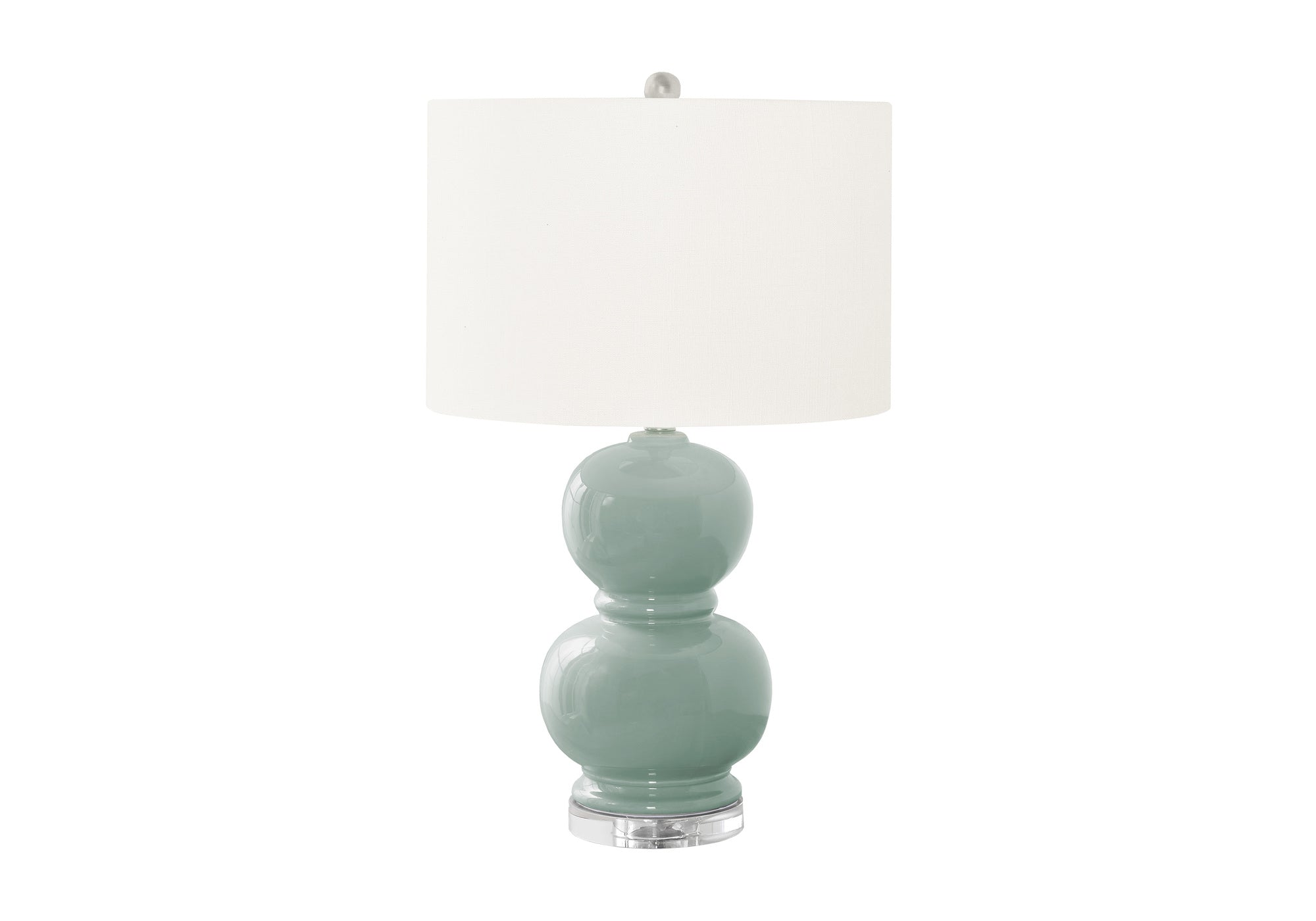 AzureGlow Elite 25-Inch Modern Blue Ceramic Table Lamp with Ivory/Cream Shade – Perfect for Living Room, Bedroom & Office Decor