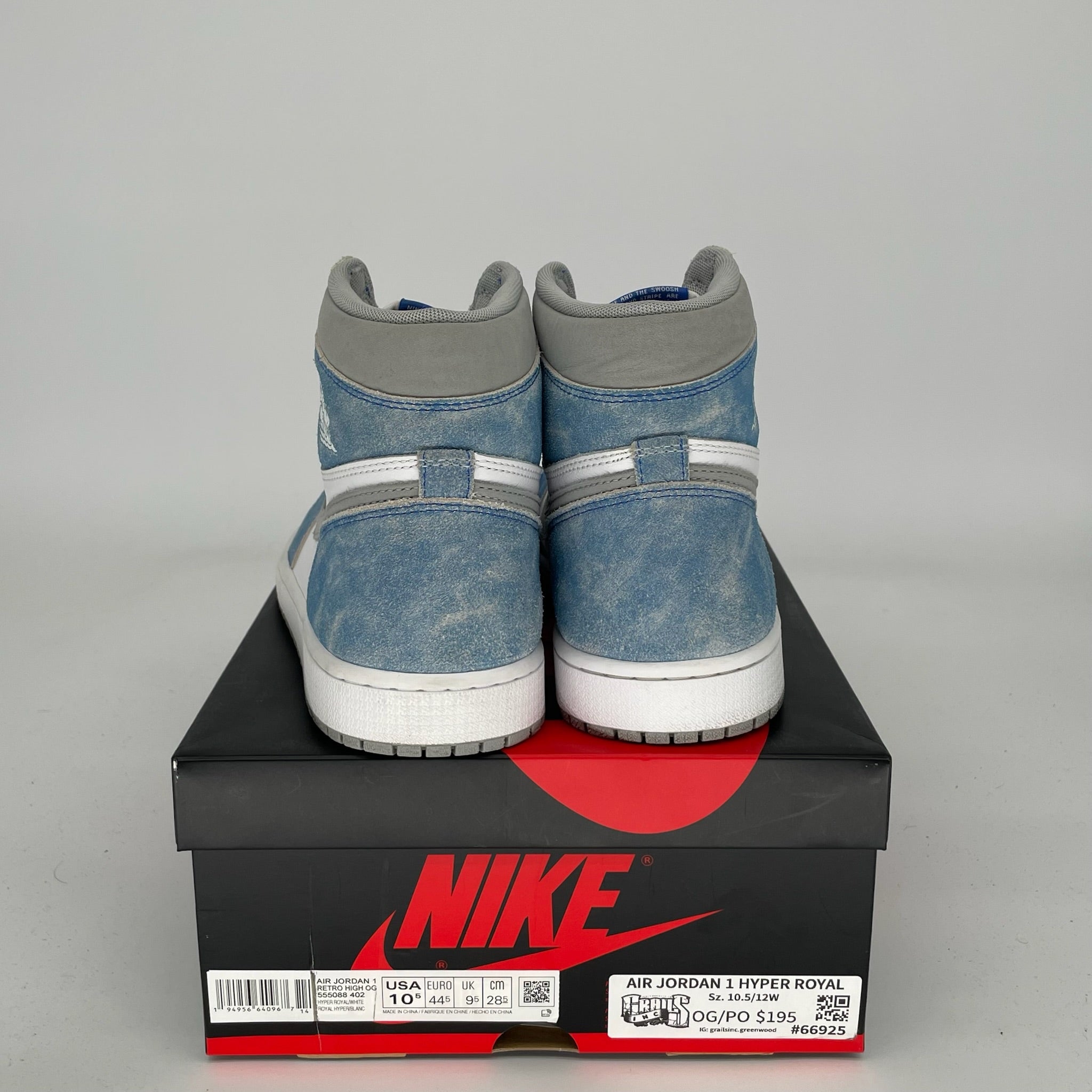 AIR JORDAN 1 HYPER ROYAL Men's Basketball Shoes Size 10.5 - Style 555088-402 | Perfect for Streetwear & Sneaker Collectors