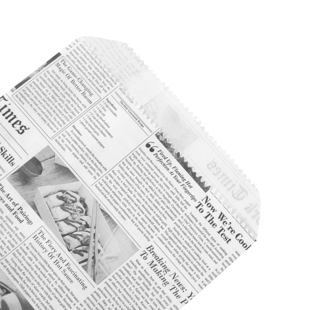 Eco-Friendly Newsprint Paper Bags 7x5 Inches - 100 Count Bulk Pack for Grocery, Retail & Gift Packaging