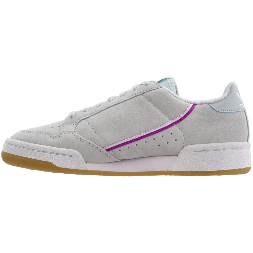 Adidas Women's Continental 80 Lace-Up Sneakers - Grey Casual Shoes Size 11 B | Retro Running Style for Everyday Wear, Gym & Street Fashion