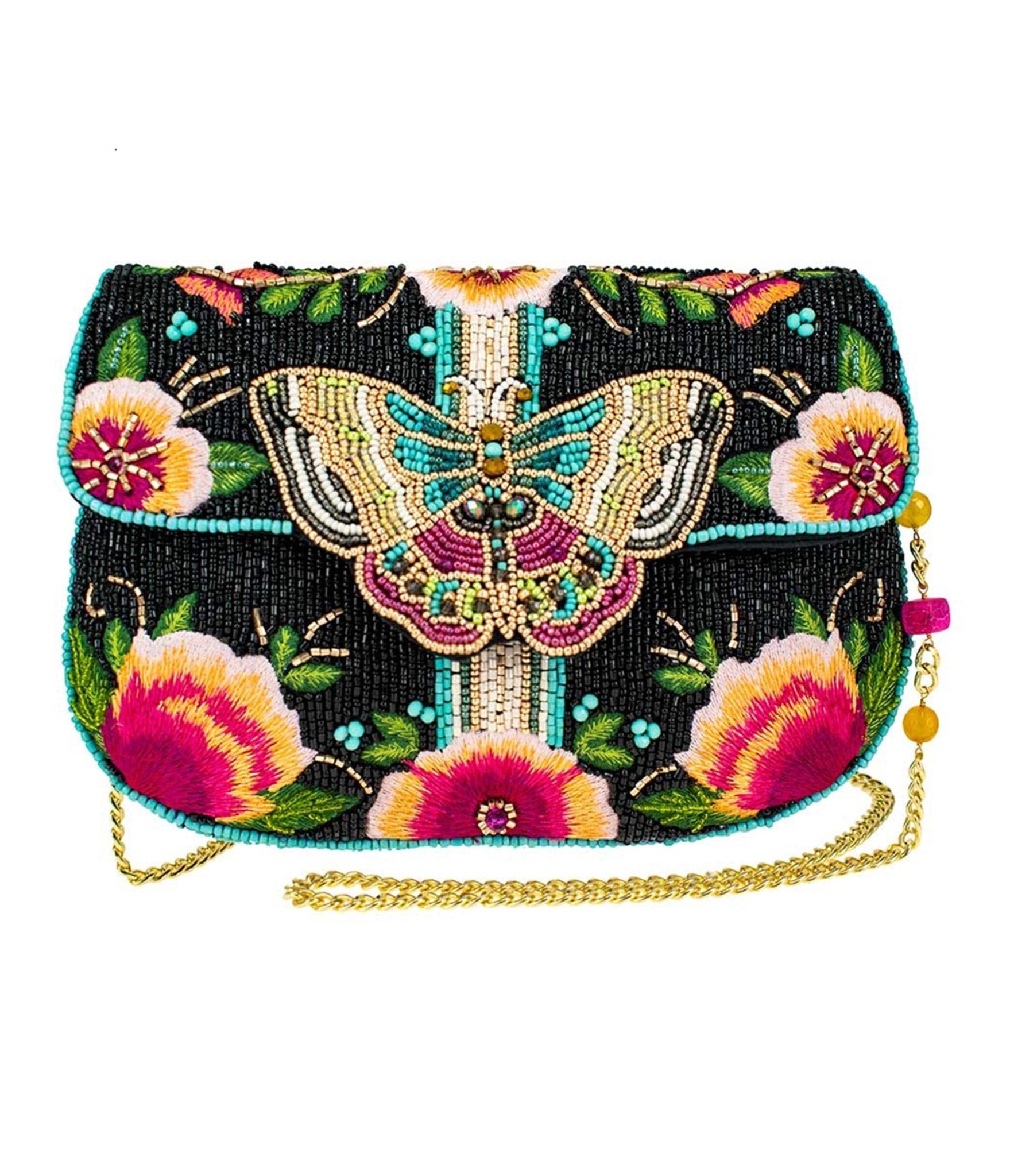 Mary Frances Dream Chaser Beaded Crossbody Clutch Bag for Women - Stylish Evening Purse for Parties, Weddings & Date Nights