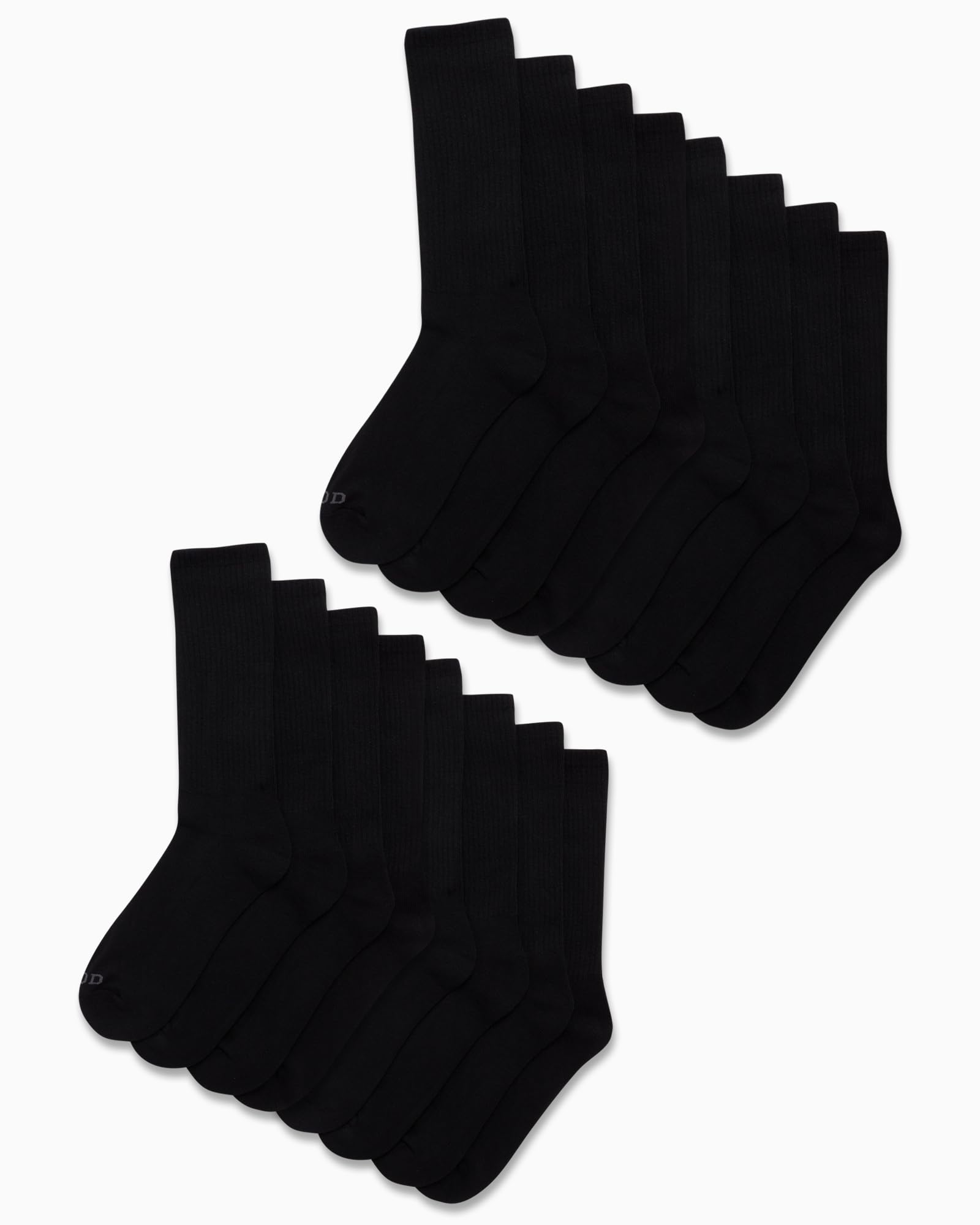 IZOD Men's 8-Pack Athletic Crew Socks - Moisture-Wicking, Cushioned Support for Running, Gym & Everyday Wear