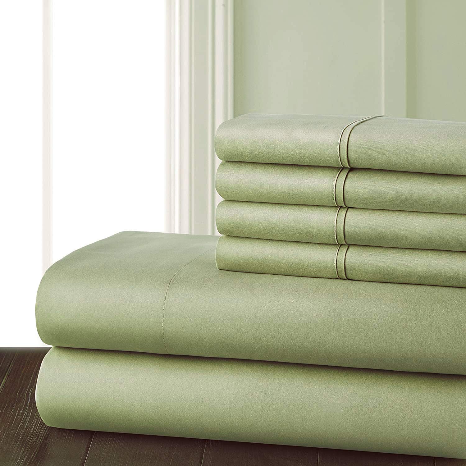 Organic Bamboo Sheets Twin Size - 6 Piece Bed Sheet Set | 100% Natural Bamboo Fabric | Soft, Breathable & Hypoallergenic | Perfect for Eco-Friendly Bedrooms & Hot Sleepers