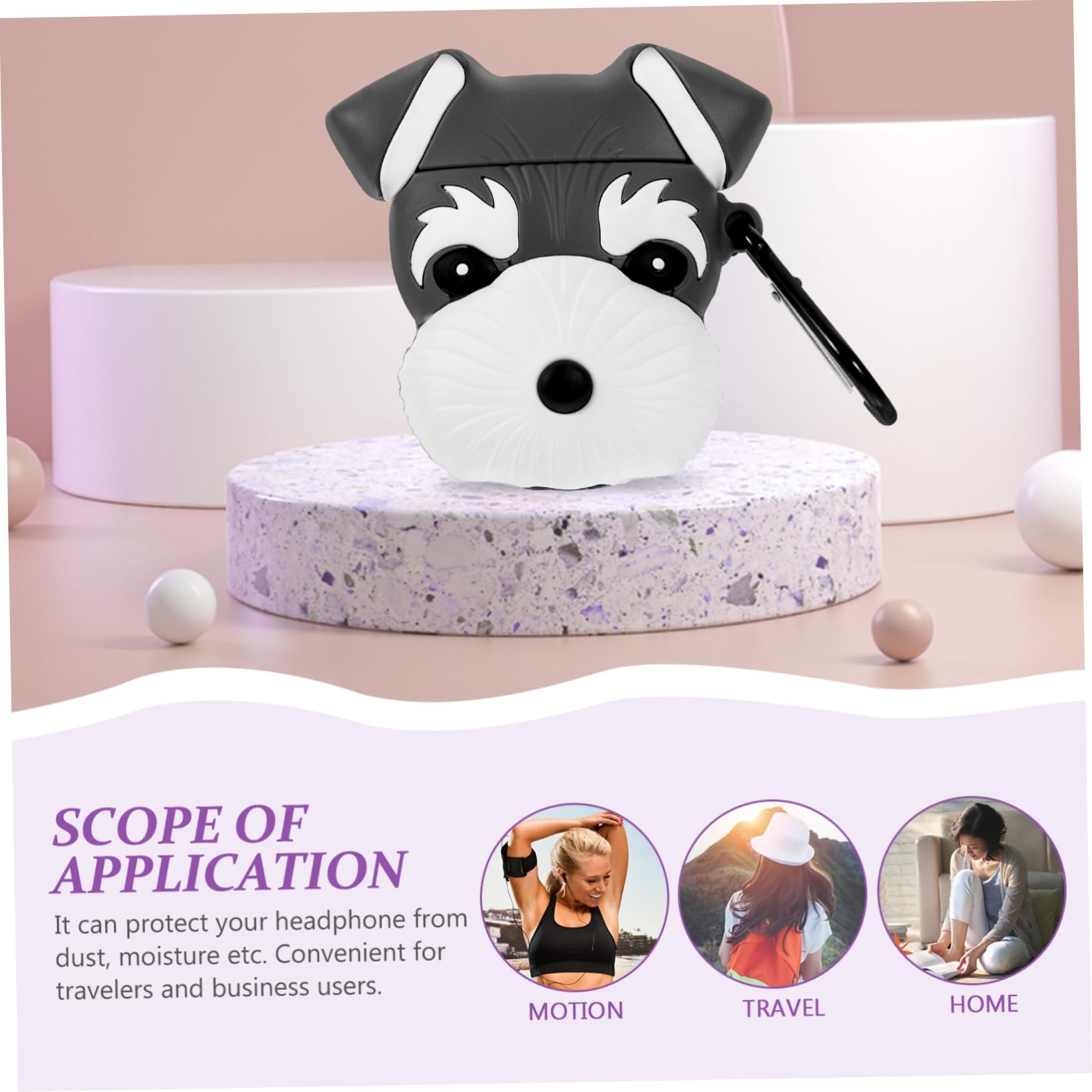 2 Pack Cartoon Earbud Covers - Cute Soft Silicone Earphone Protectors for AirPods & Wireless Earbuds - Perfect for School, Workout, Travel & Daily Use