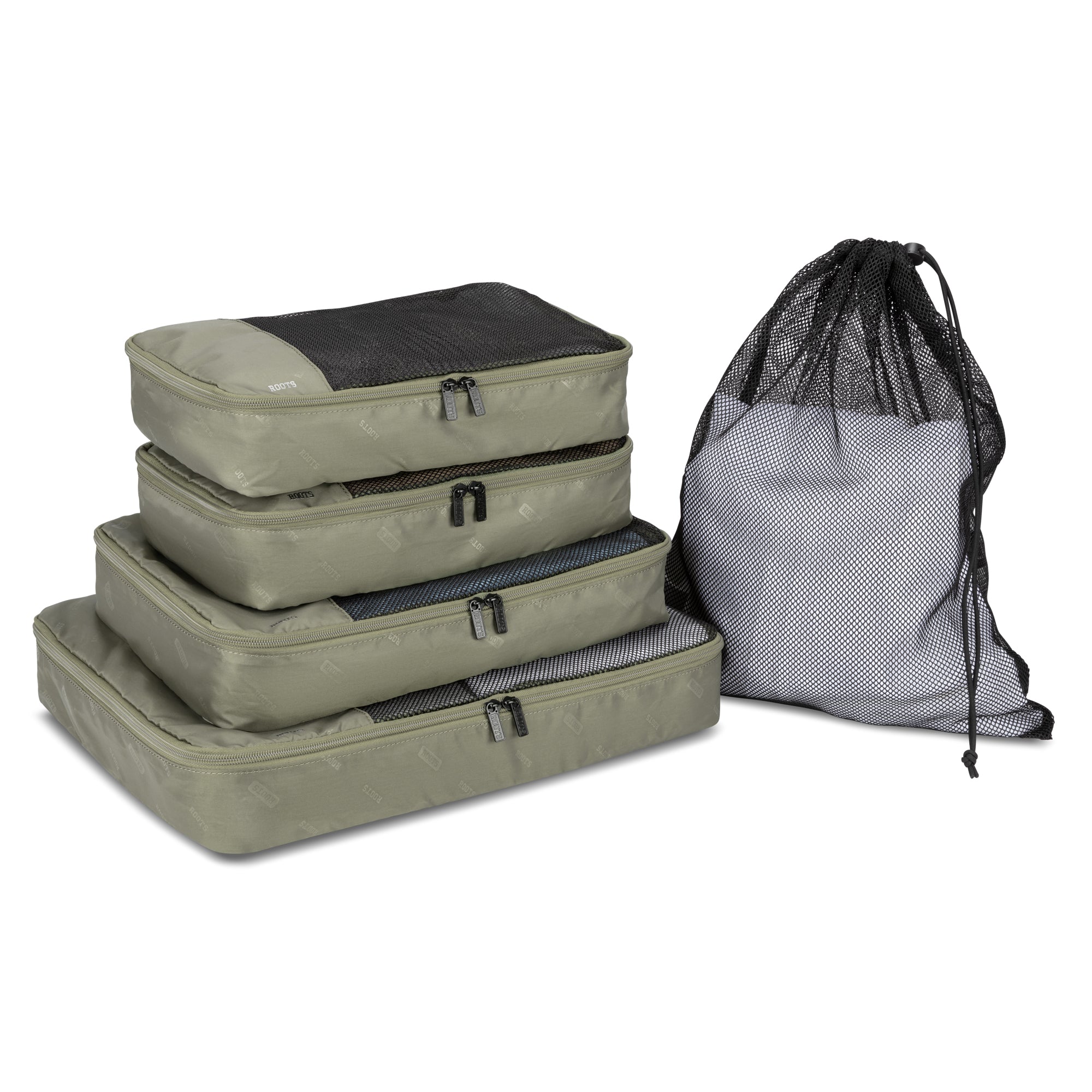 Roots Travel Packing Cubes Set of 3 - Lightweight Luggage Organizers for Suitcases - Perfect for Business Trips, Vacations & Weekend Getaways