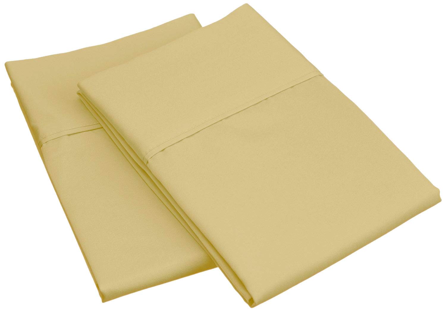 Royal Tradition 300 Thread Count 100% Cotton Standard & Queen Pillowcase Set of 2 - Soft Luxury Gold Pillow Cases for Bedroom, Hotel, or Guest Room - Breathable & Hypoallergenic Bedding Accessories