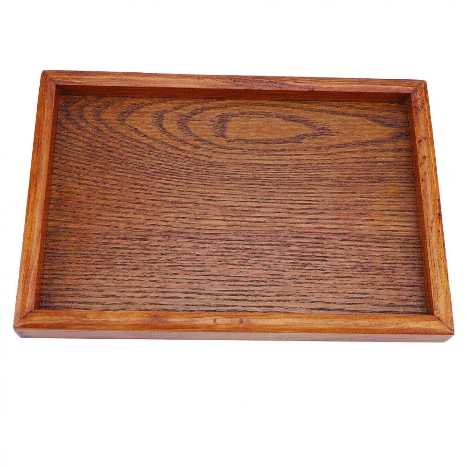 Premium Wooden Tea Tray - 22x15cm Durable Snack Serving Plate for Coffee, Tea & Desserts | Elegant Home & Hotel Use for Afternoon Tea, Entertaining Guests & Relaxation