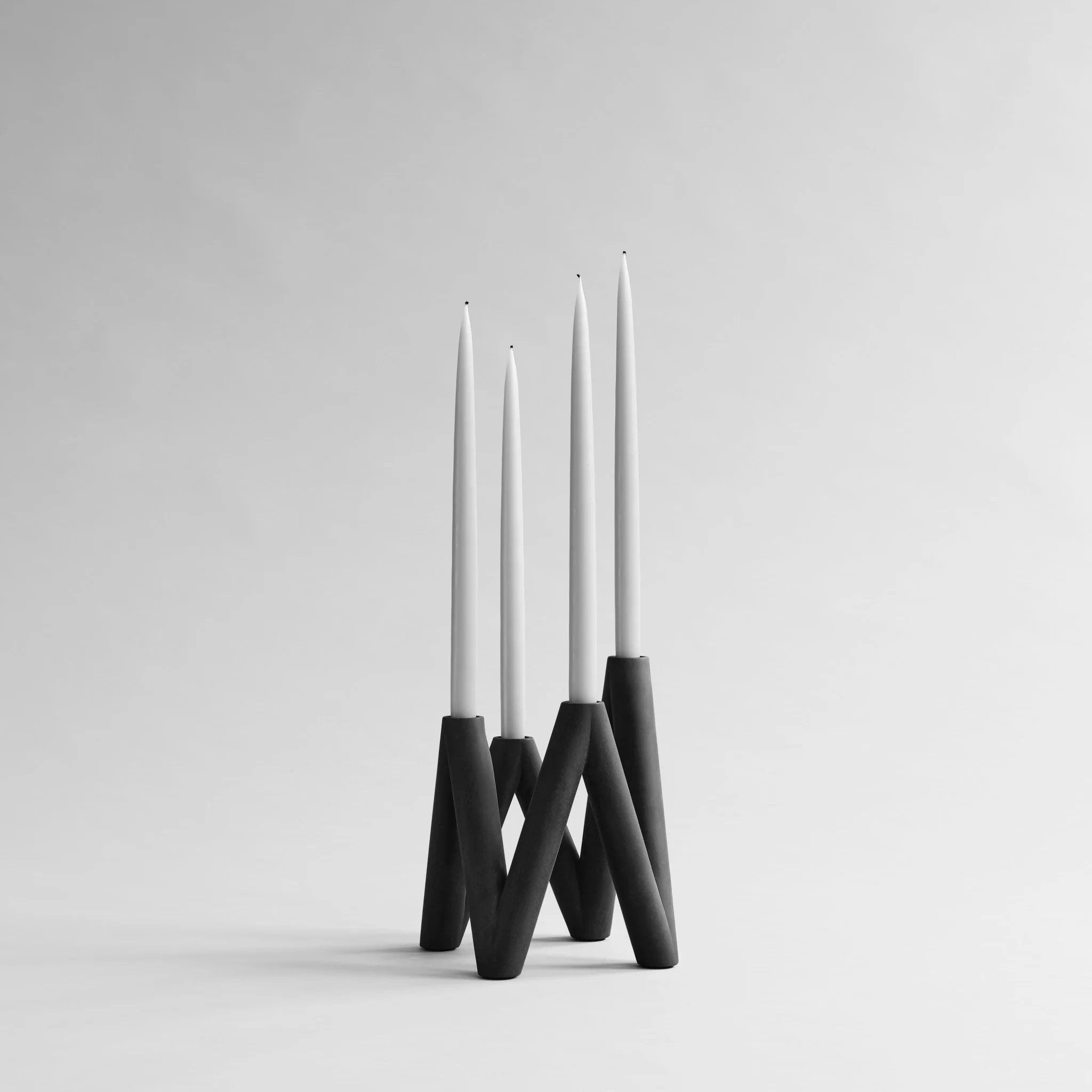 101 COPENHAGEN W Black Modern Candle Holder - Elegant Home Decor for Dining Table, Wedding Centerpiece & Romantic Ambiance