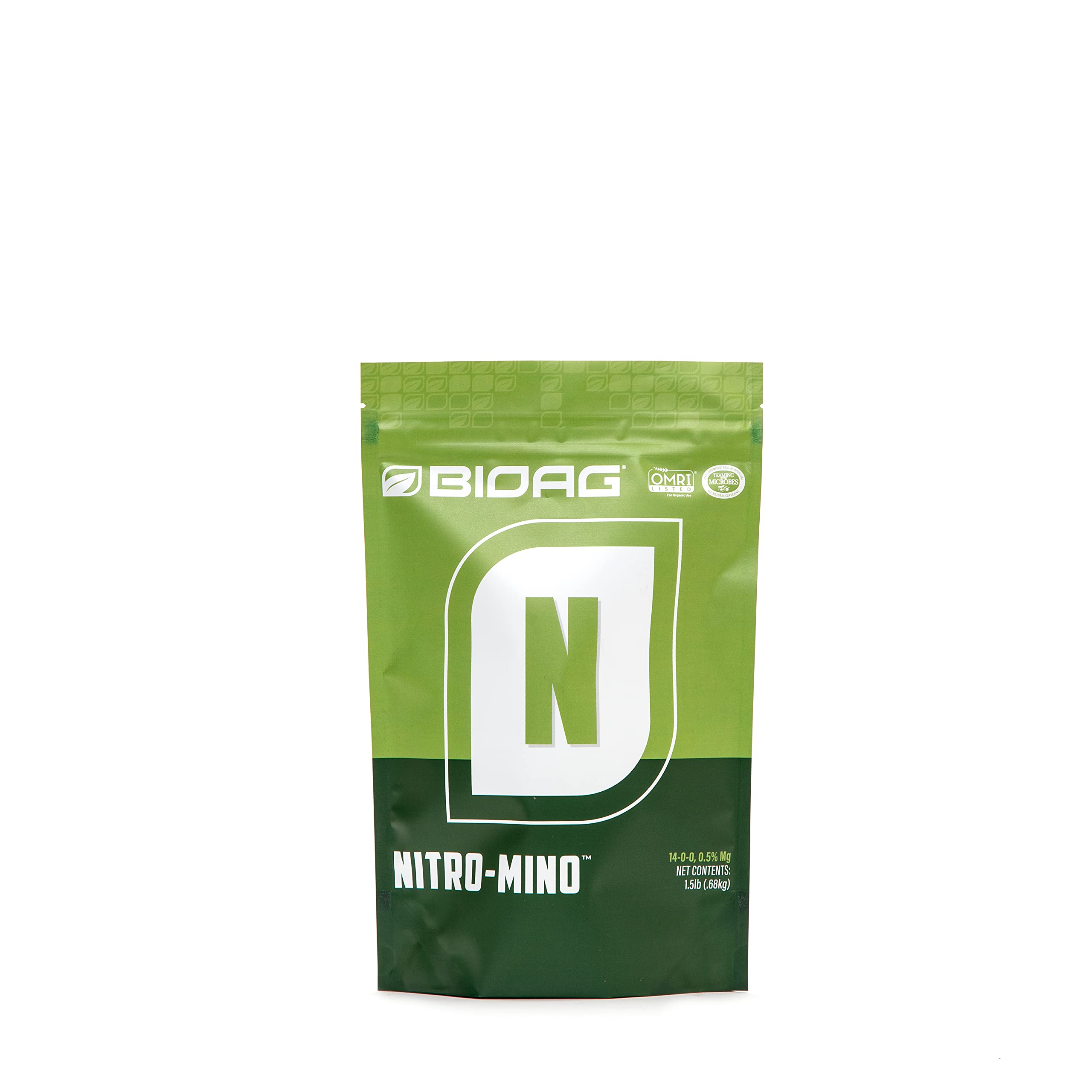 Nitro-Mino Organic Nitrogen Fertilizer with Amino Acids & Magnesium - 1.5 lbs for Lawns, Gardens & Indoor Plants | Boosts Growth & Greenery