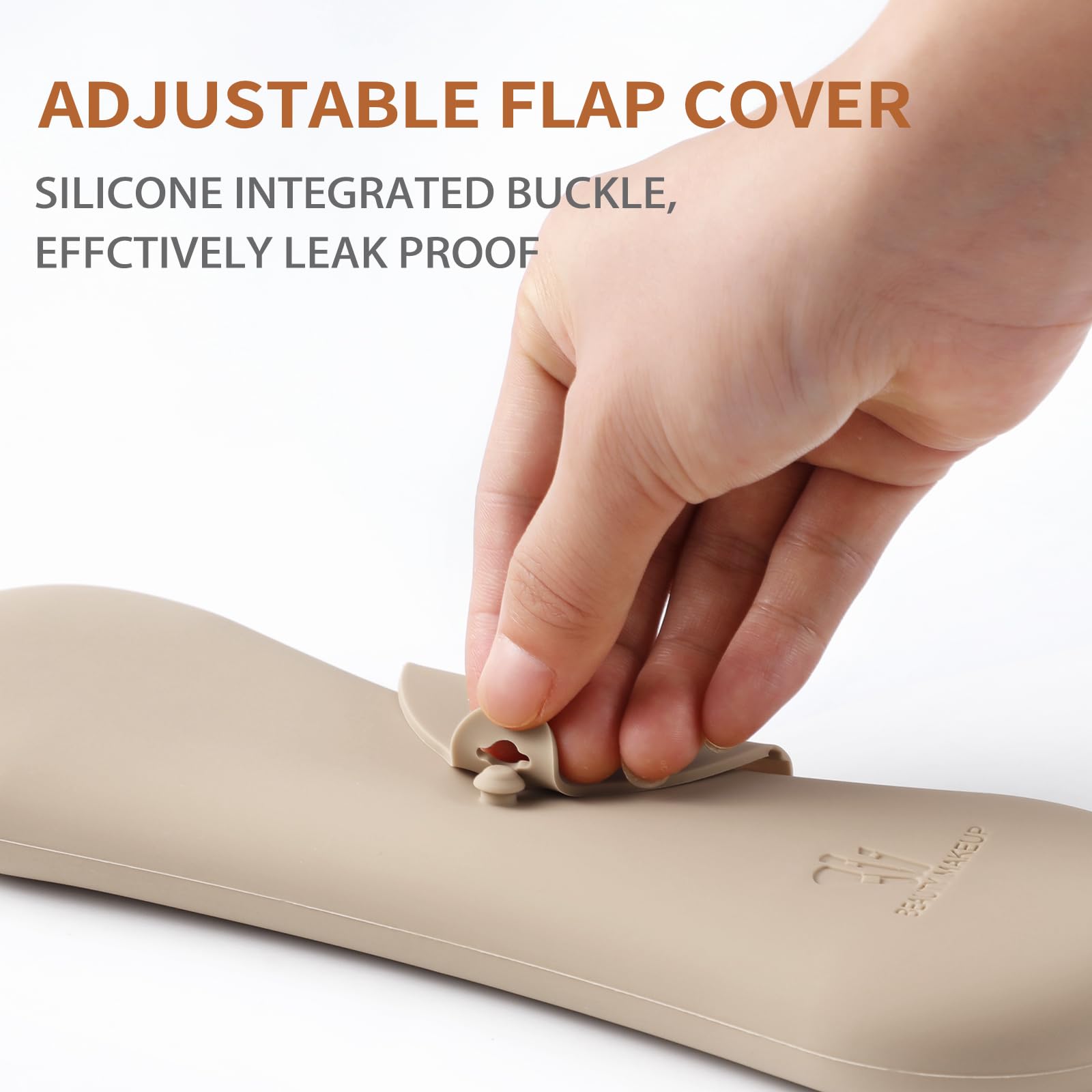 Portable Silicone Travel Makeup Brush Holder - Anti-Slip Cosmetic Brush Organizer with Soft Case for On-the-Go Beauty | Perfect for Travel, Gym & Daily Makeup Routine