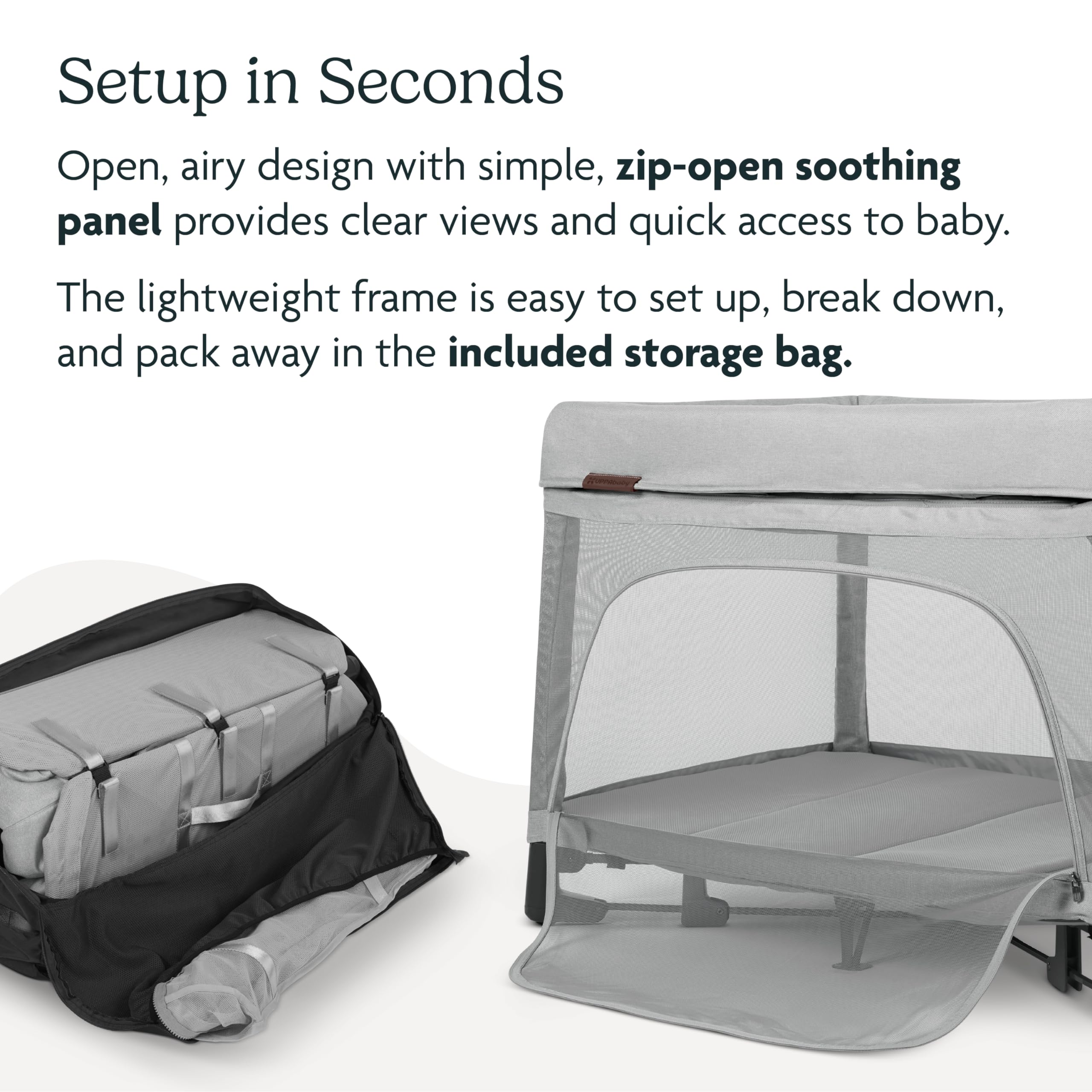 UPPAbaby Remi 3-in-1 Portable Playard with Bassinet & Travel Crib - Includes Organic Cotton Mattress Cover, Storage Bag & Breathable Mesh (Sand Mélange) | Perfect for Nursery, Travel & On-the-Go Parenting